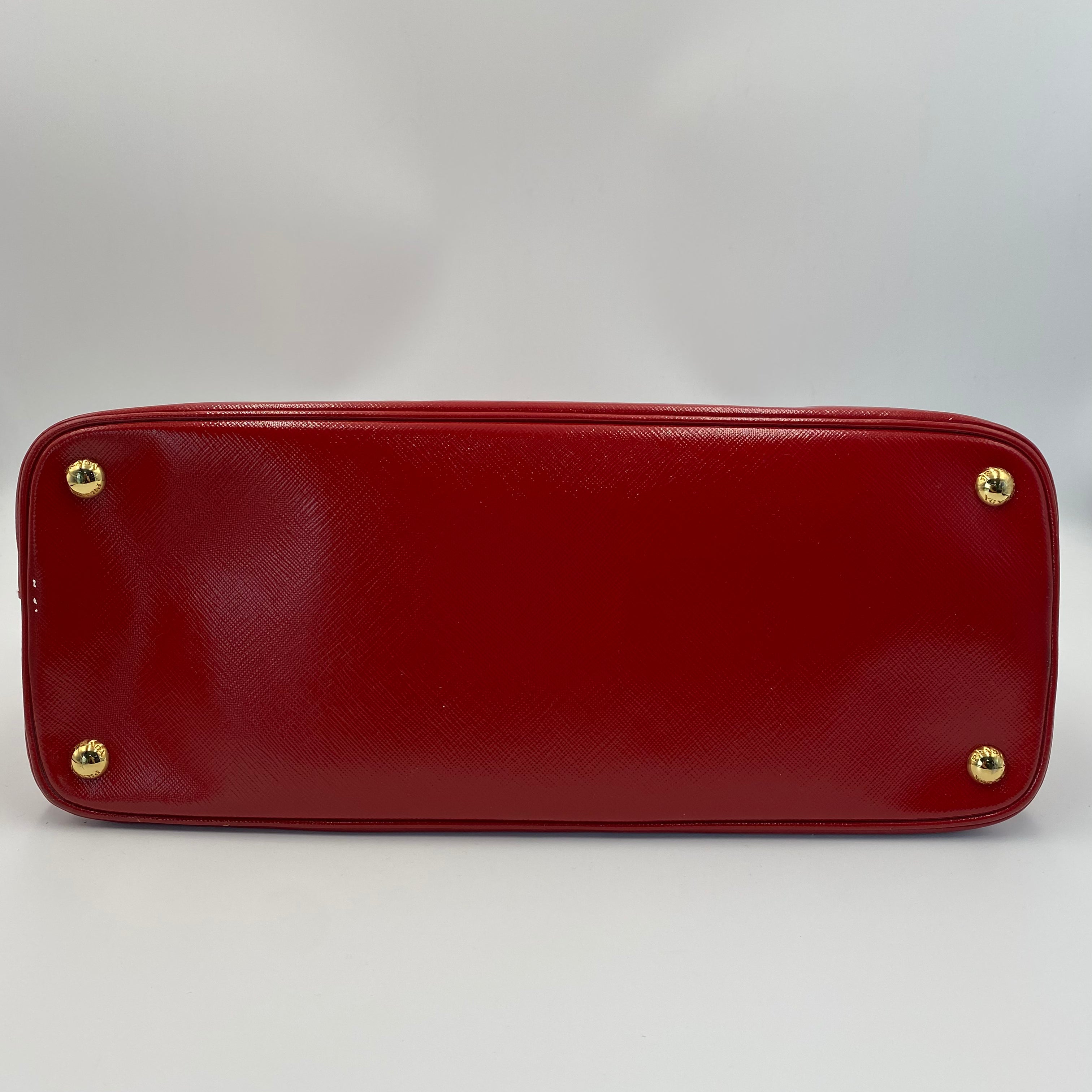 Prada Promenade Saffiano Satchel in Red