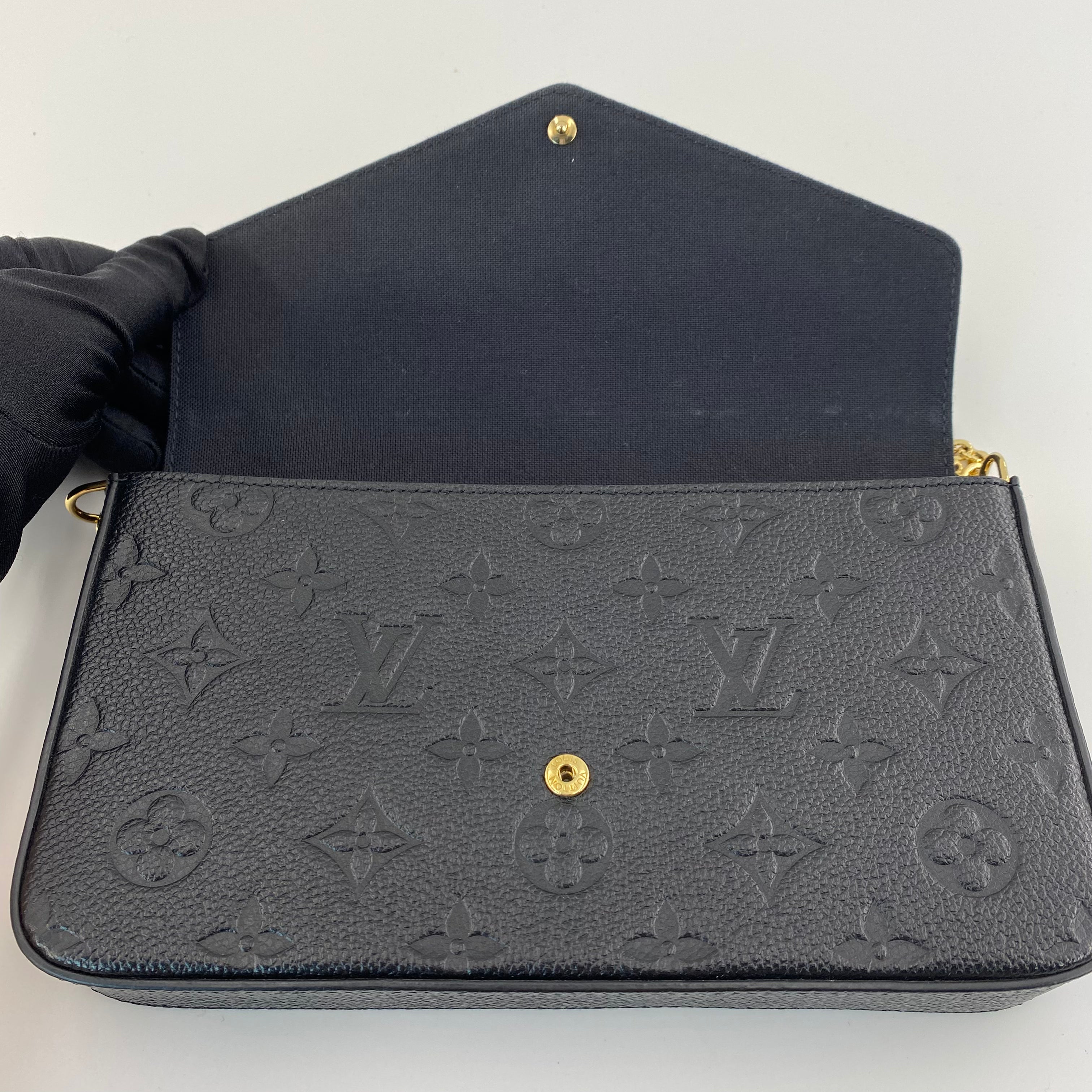 LV Felicie Pochette in Black