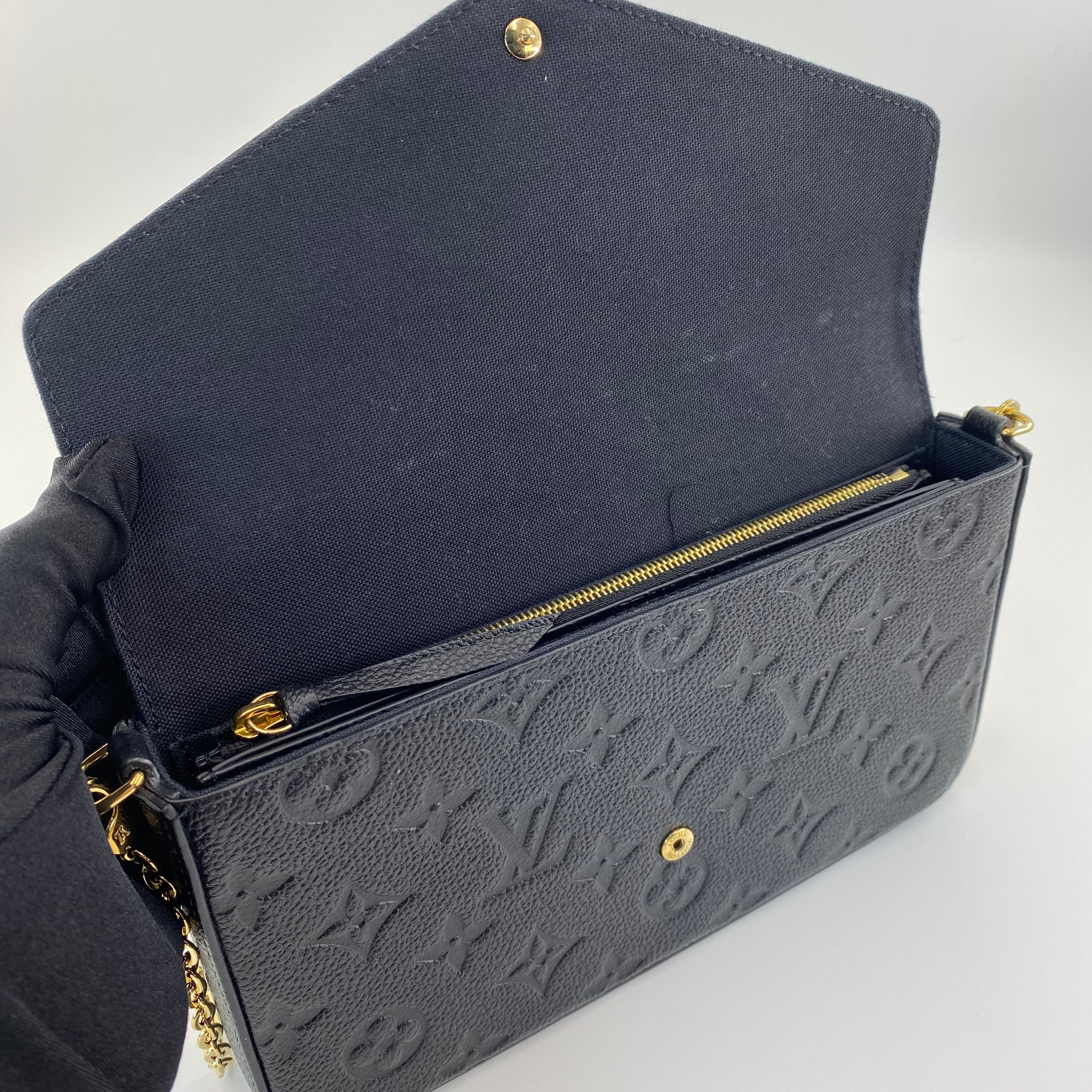 LV Felicie Pochette in Black