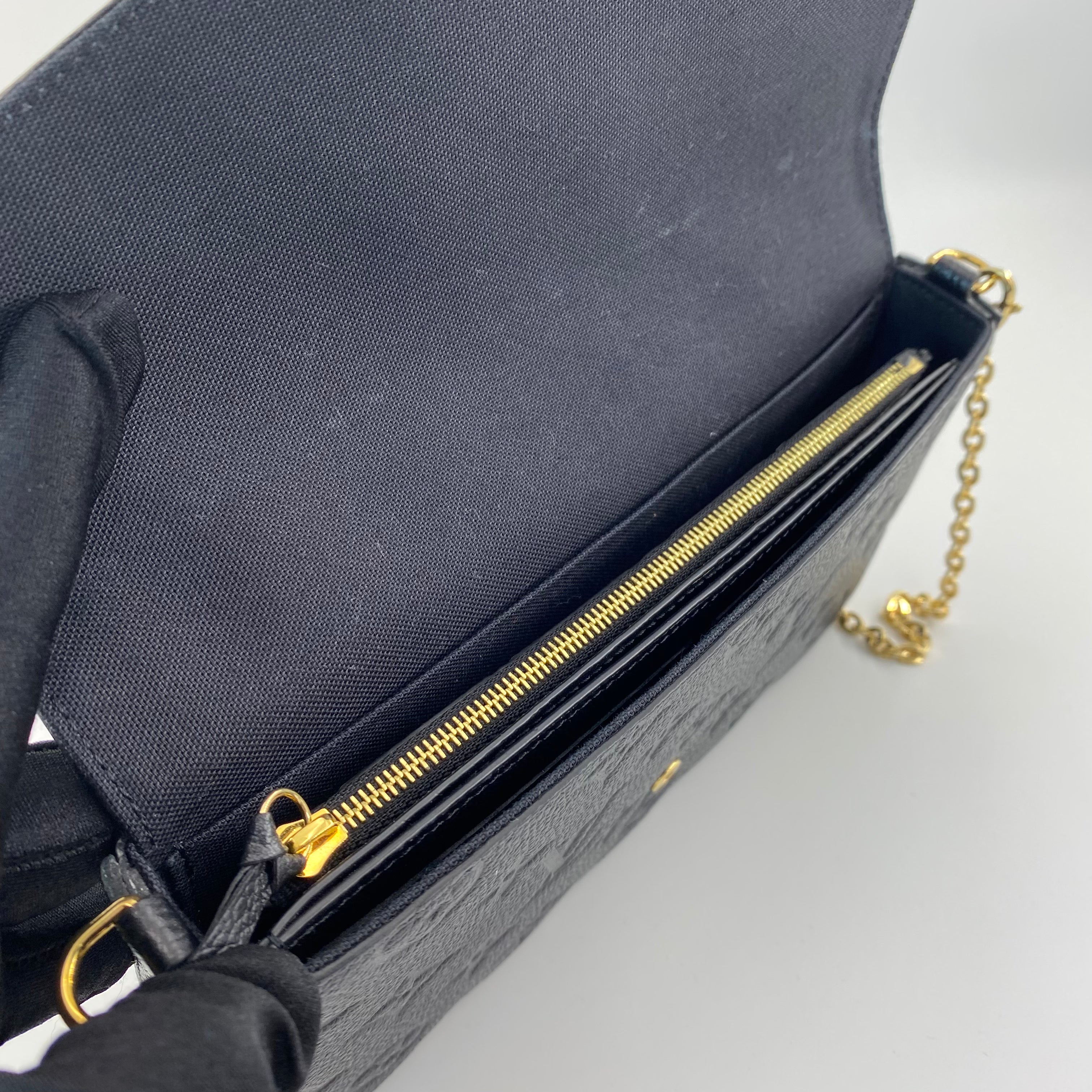 LV Felicie Pochette in Black