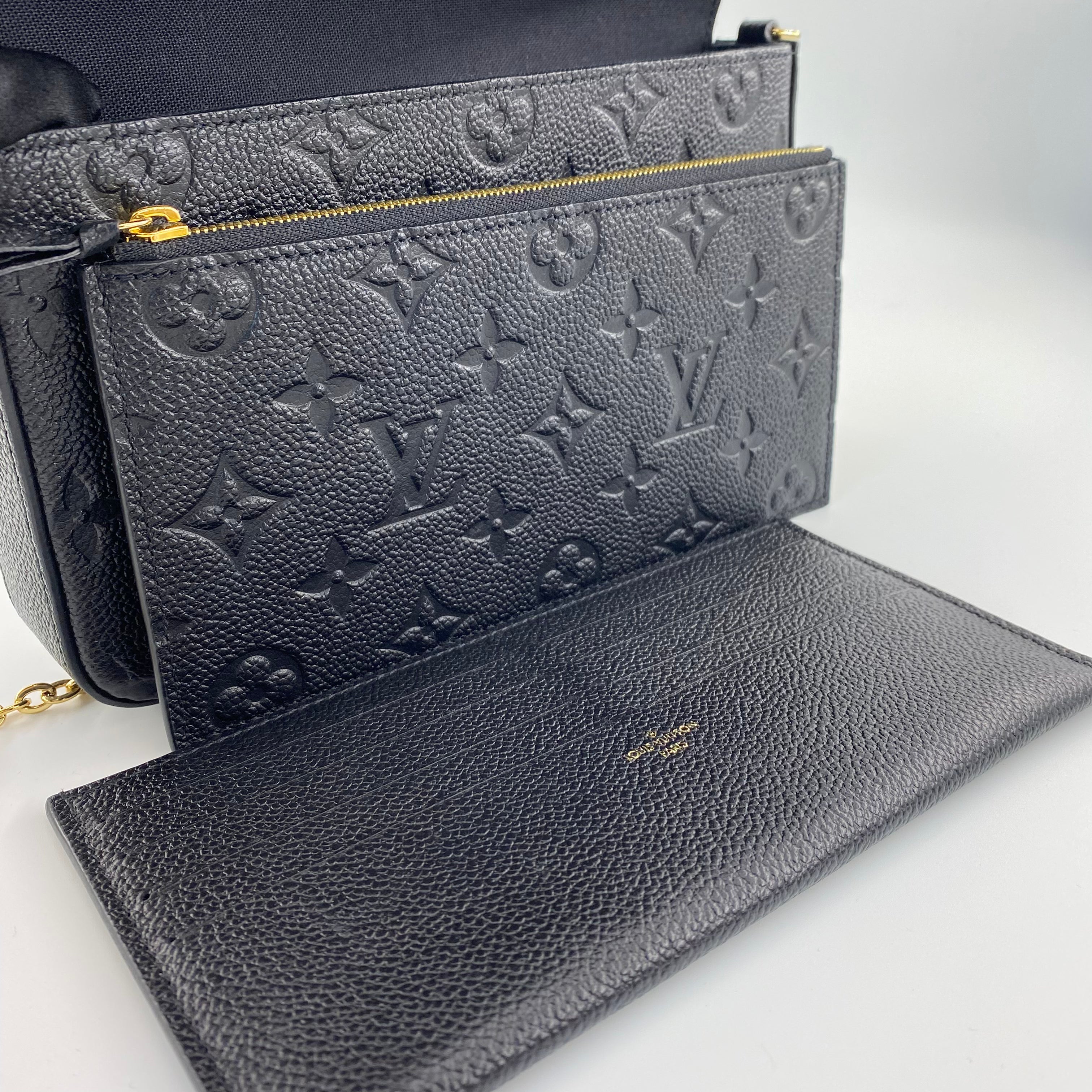 LV Felicie Pochette in Black