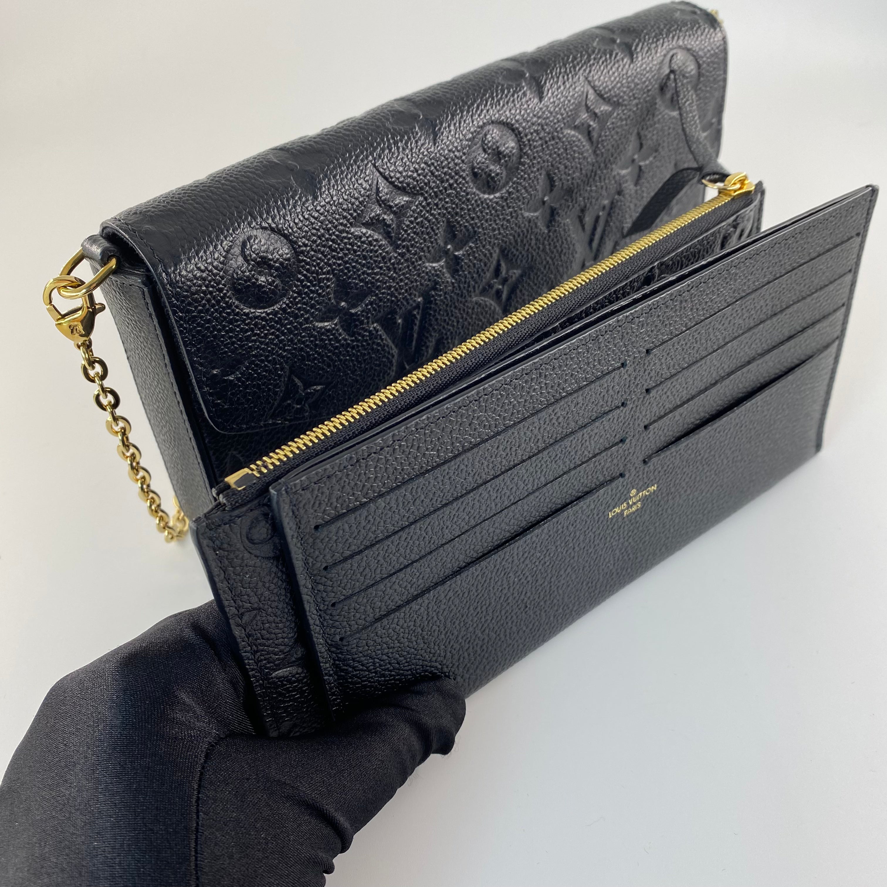 LV Felicie Pochette in Black