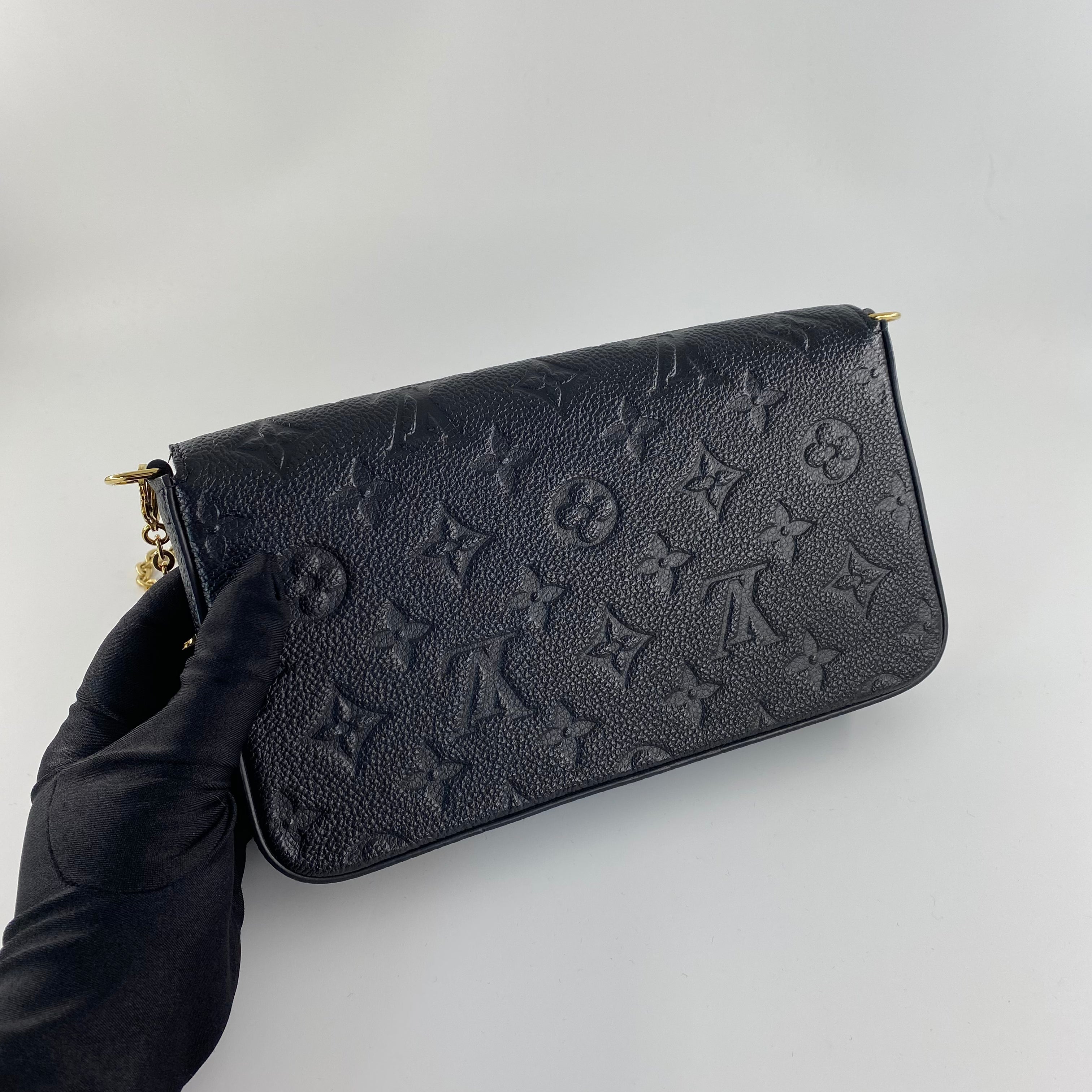 LV Felicie Pochette in Black