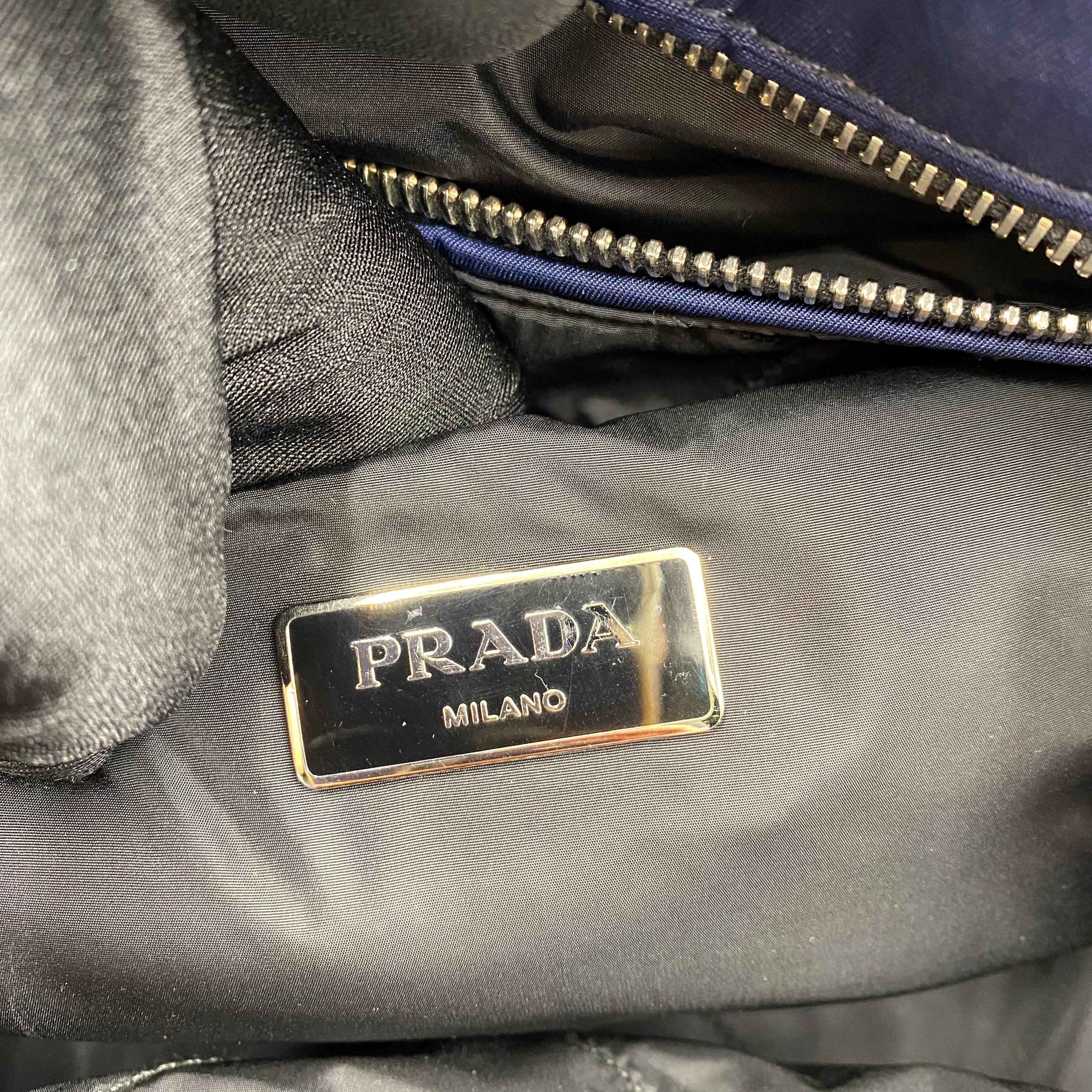 PRADA NYLON 2-WAY TESSUTO BOMBER TOTE BAG