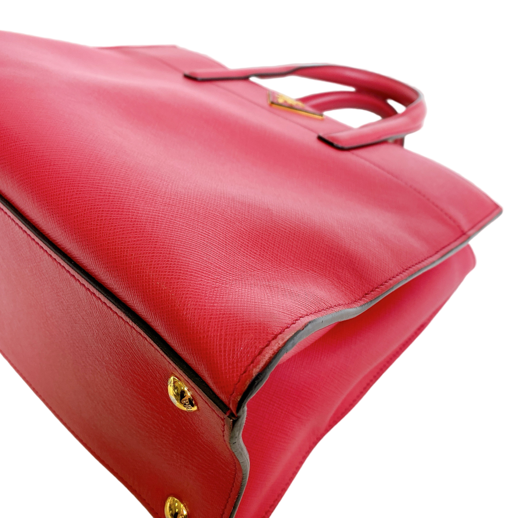 Prada Pink Saffiano Soft Leather Tote Bag