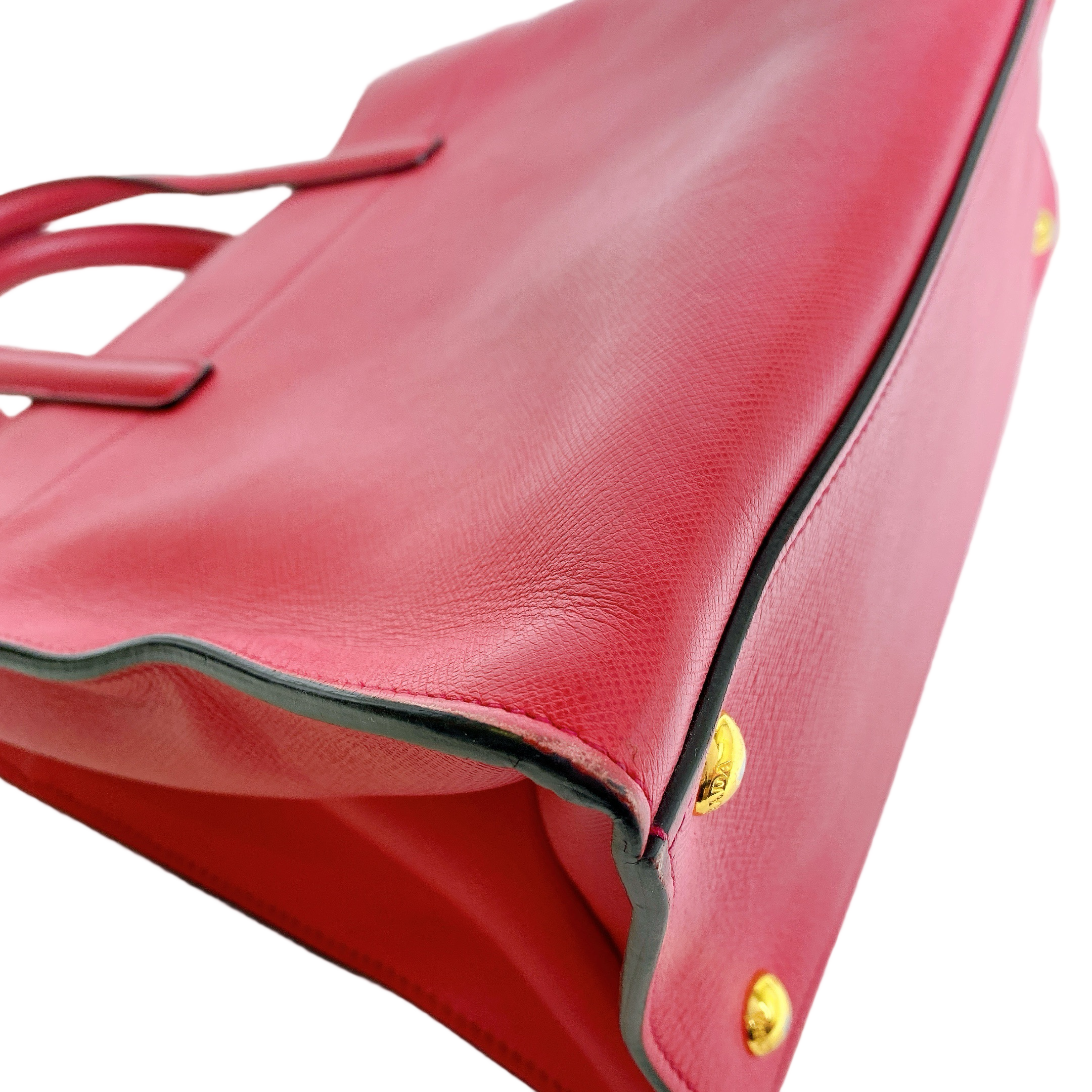 Prada Pink Saffiano Soft Leather Tote Bag