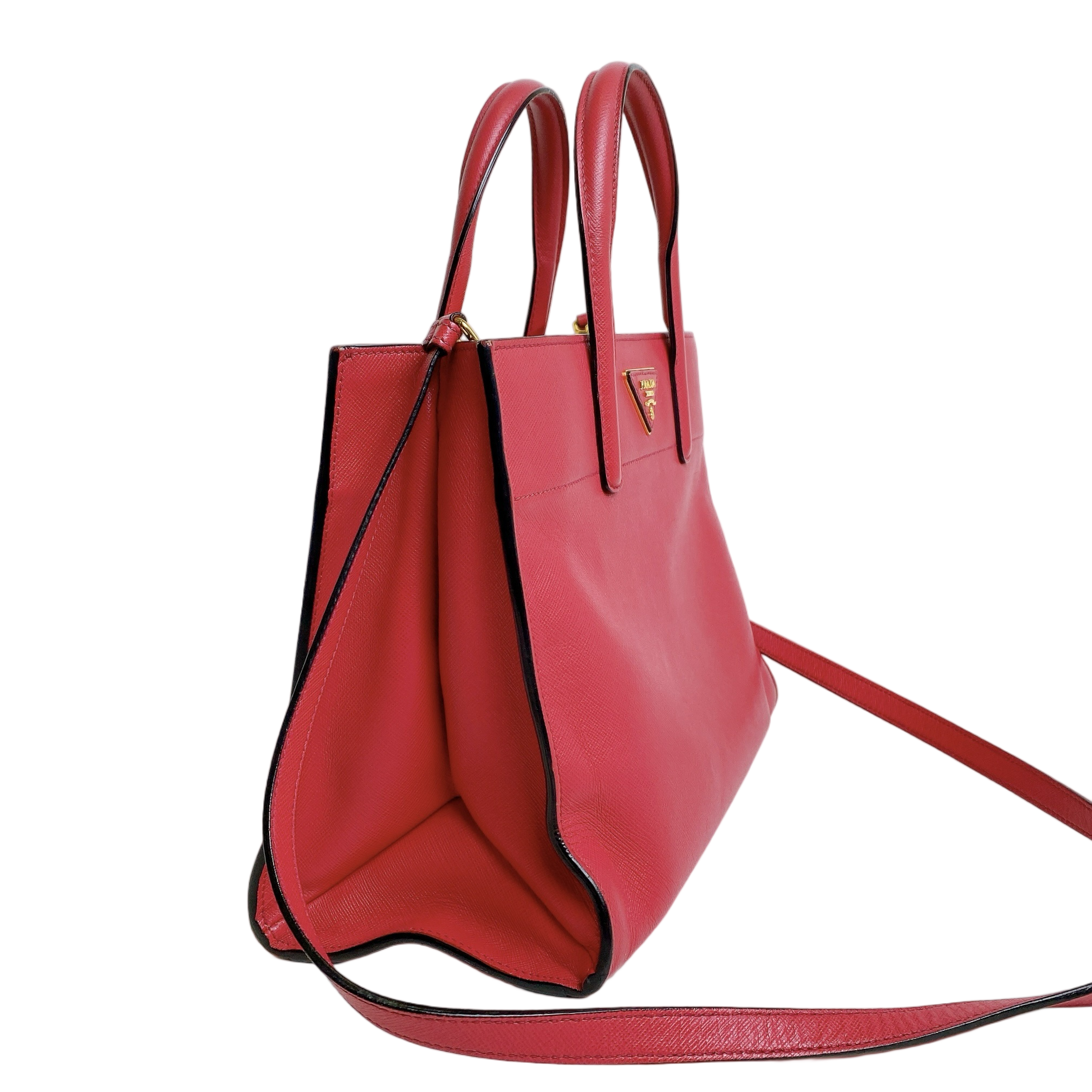 Prada Pink Saffiano Soft Leather Tote Bag