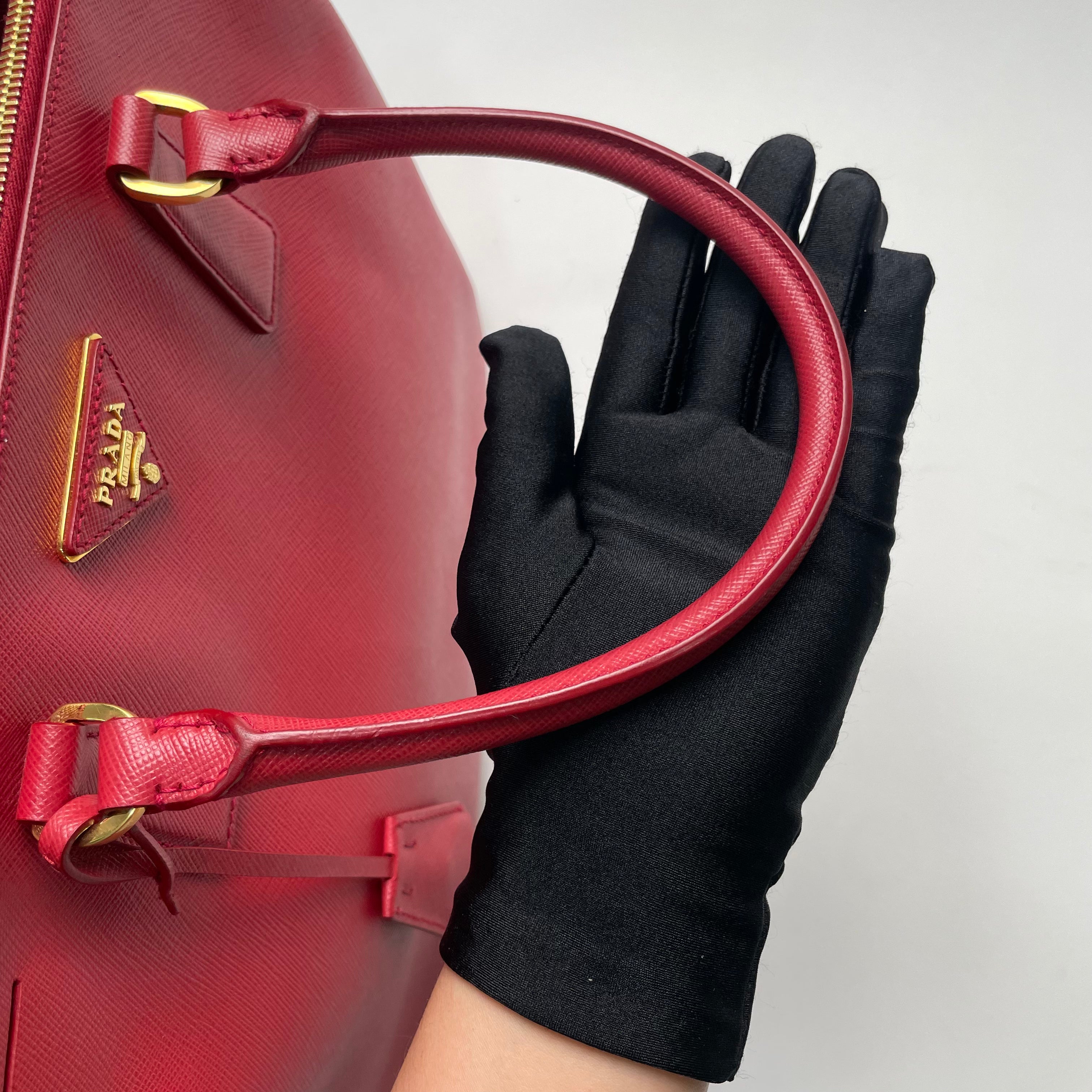 Prada Galleria Saffiano Bag In Red