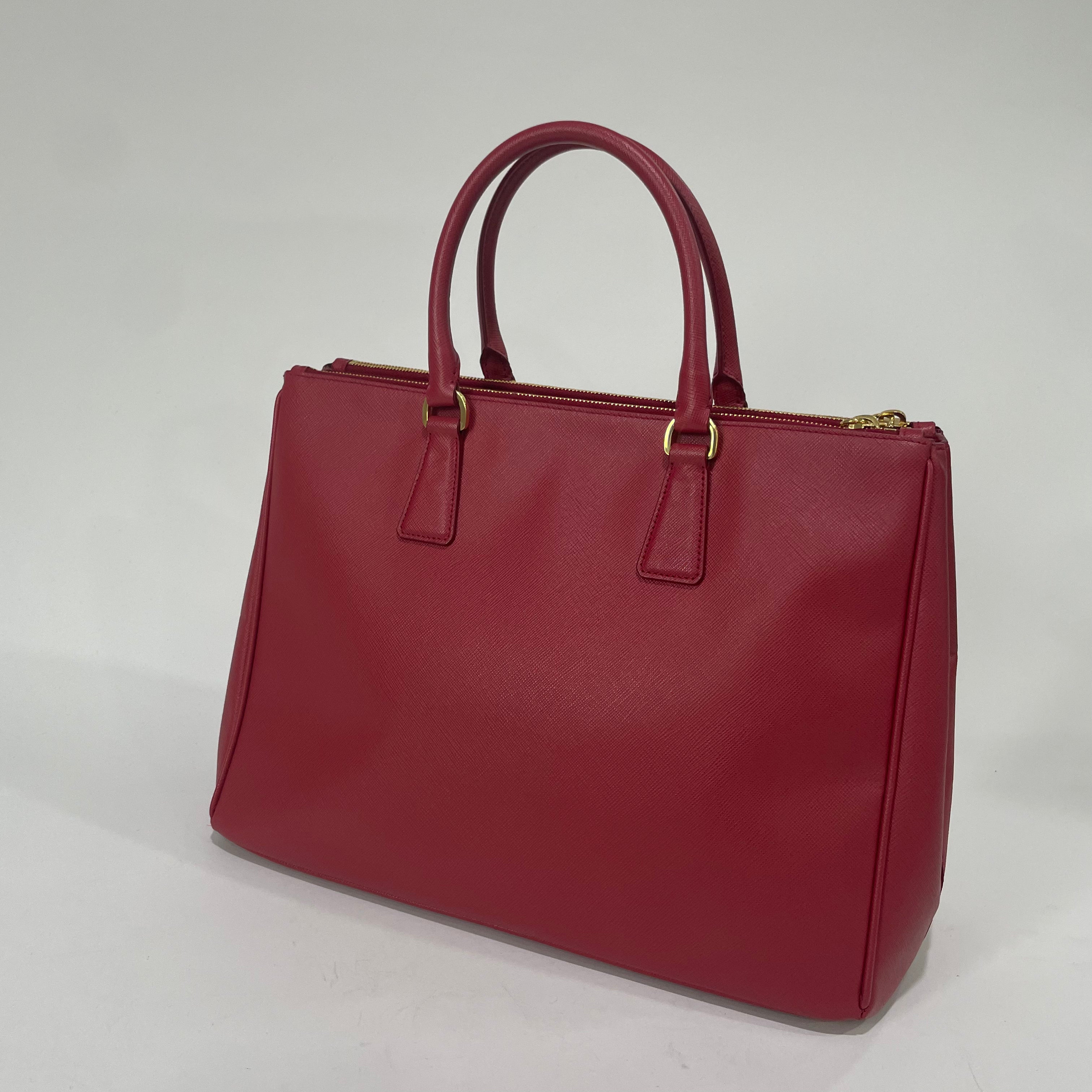 Prada Galleria Saffiano Bag In Red