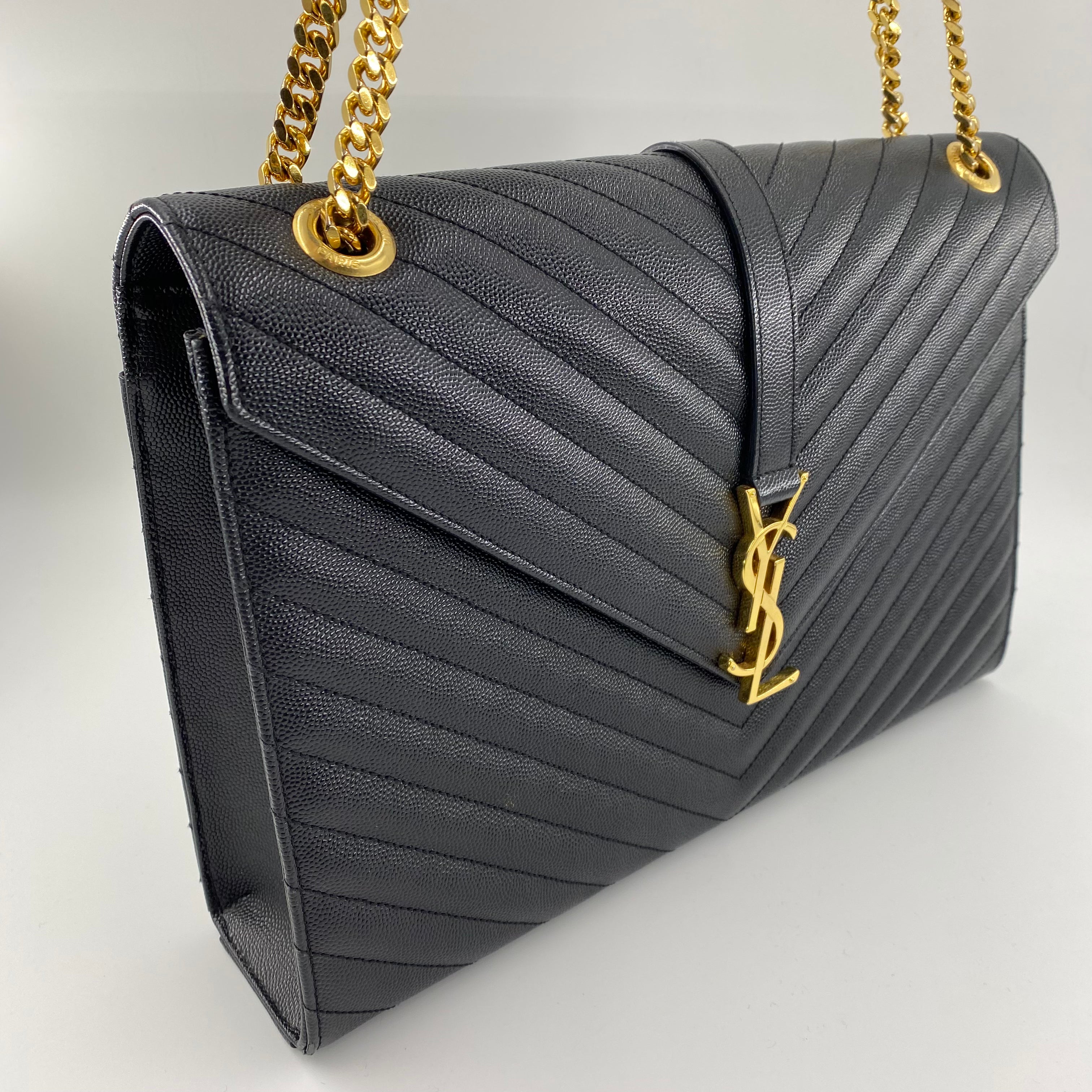 YSL Envelope Bag in Black