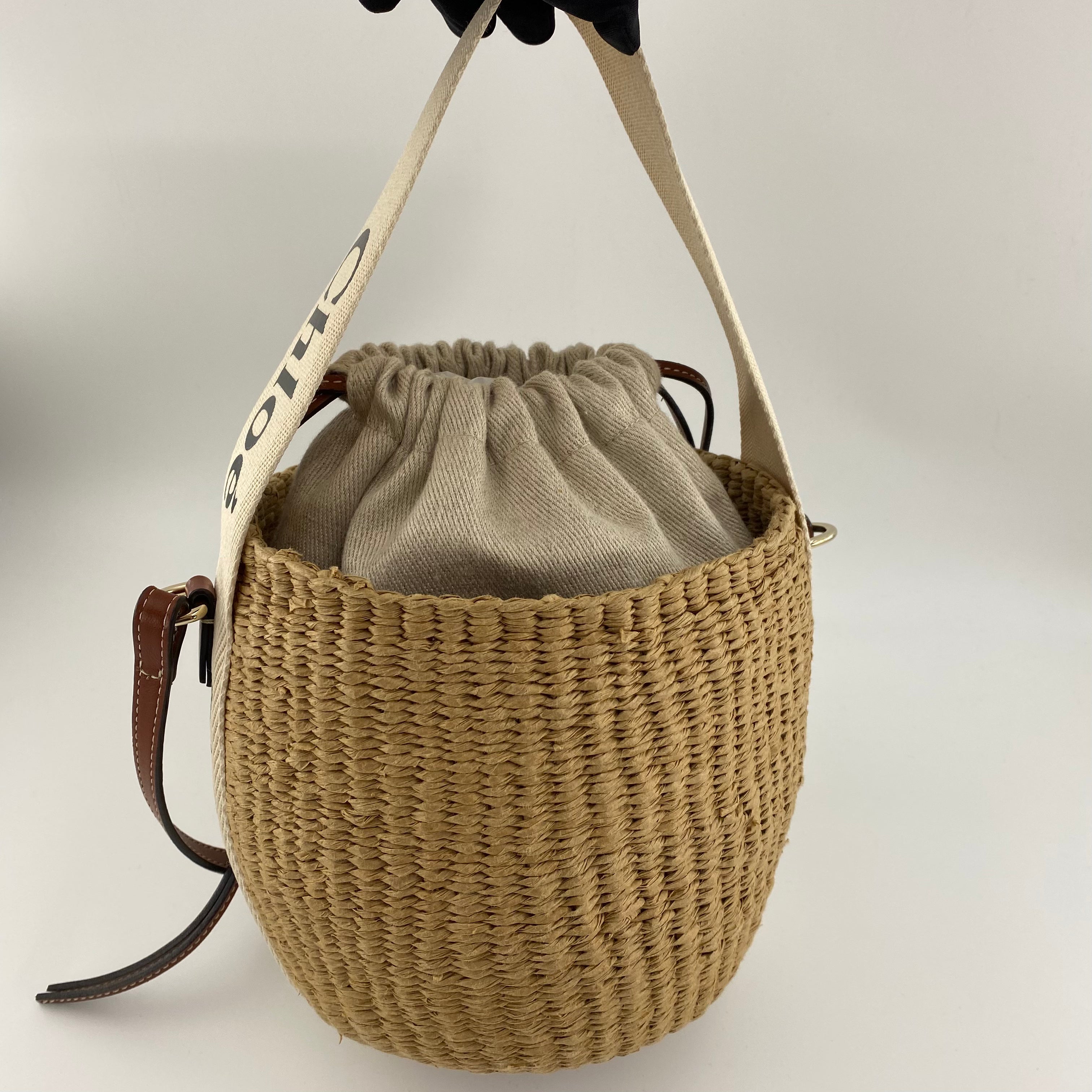 Small Woody Basket in Natural Fibers