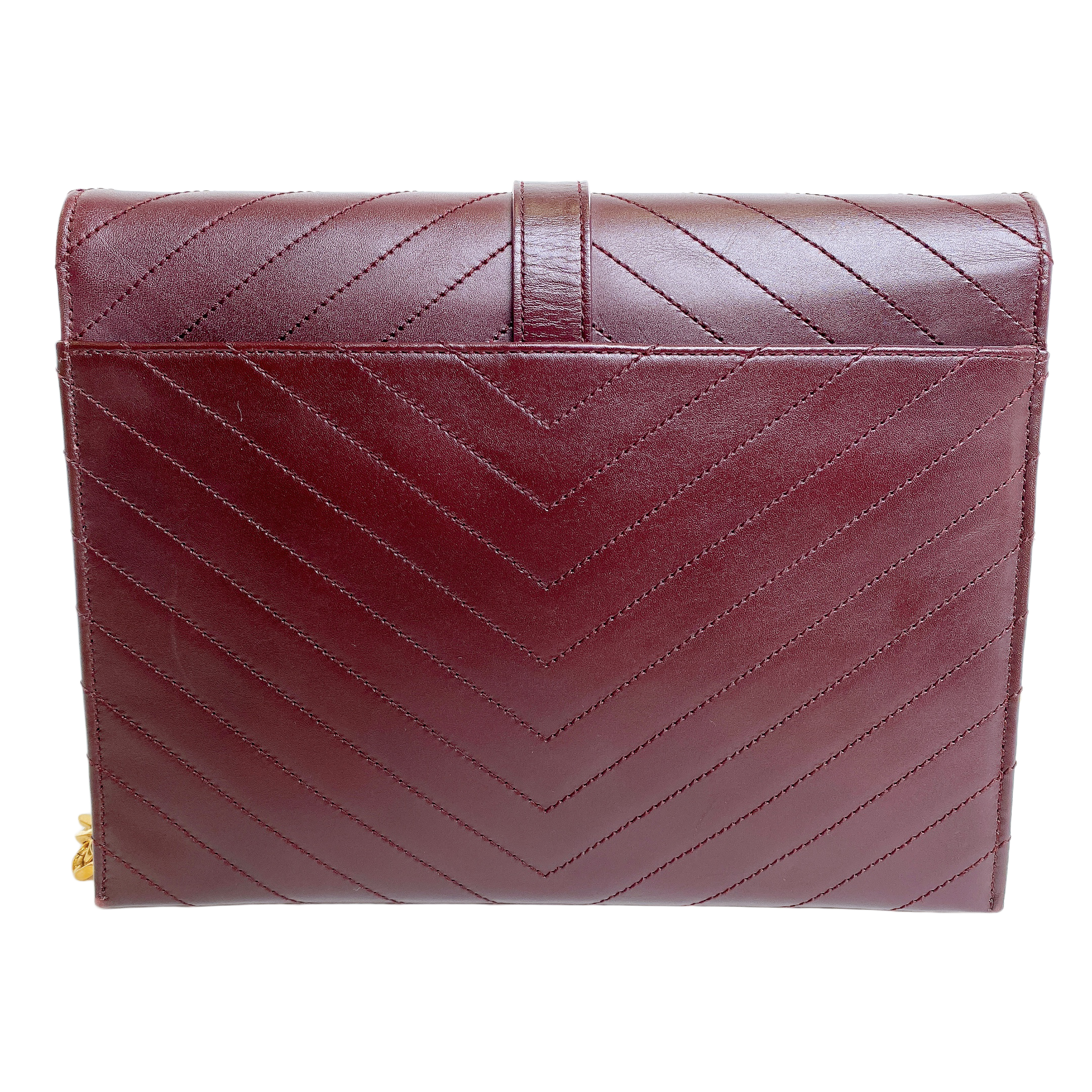 YSL ENVELOPE  BURGUNDY