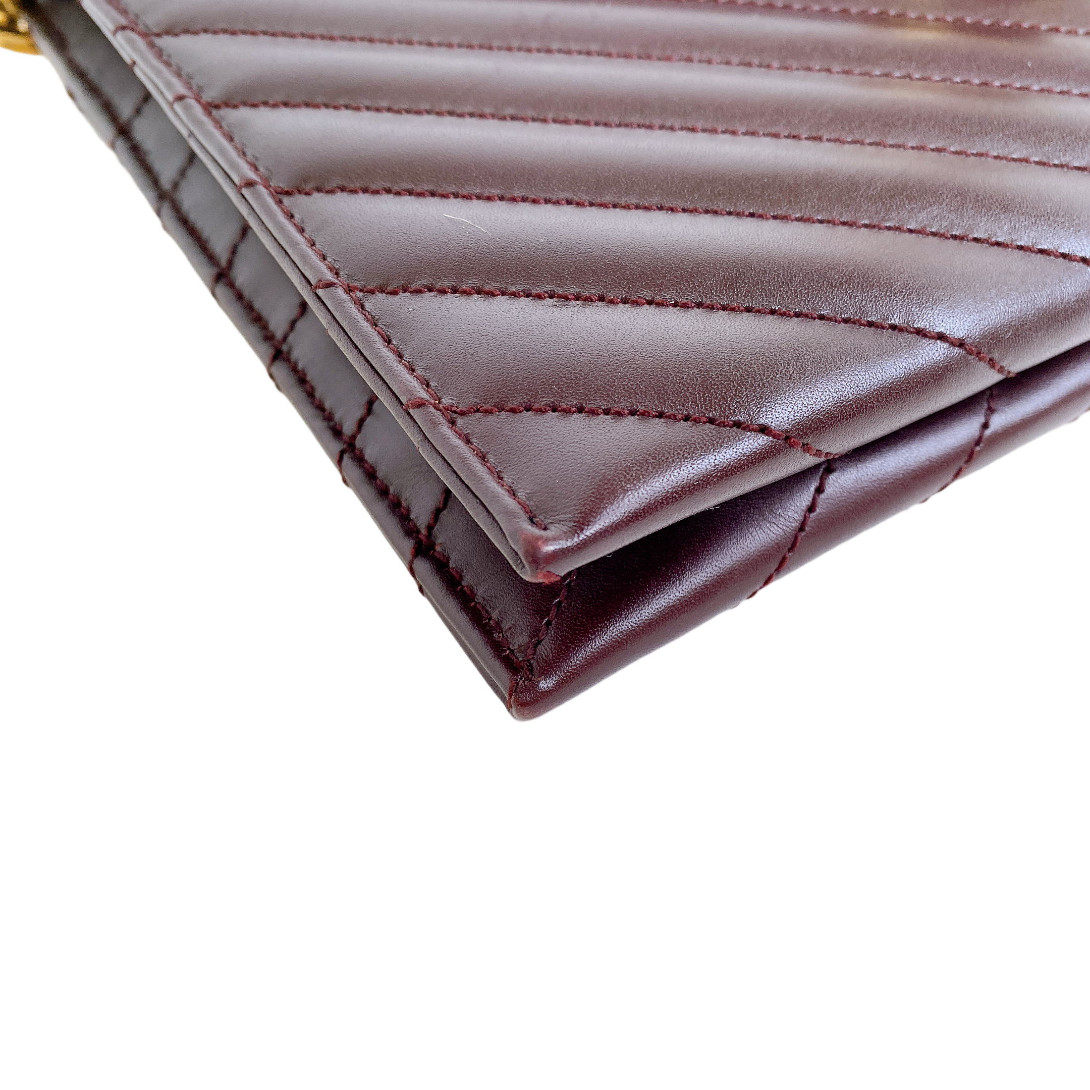 YSL ENVELOPE  BURGUNDY