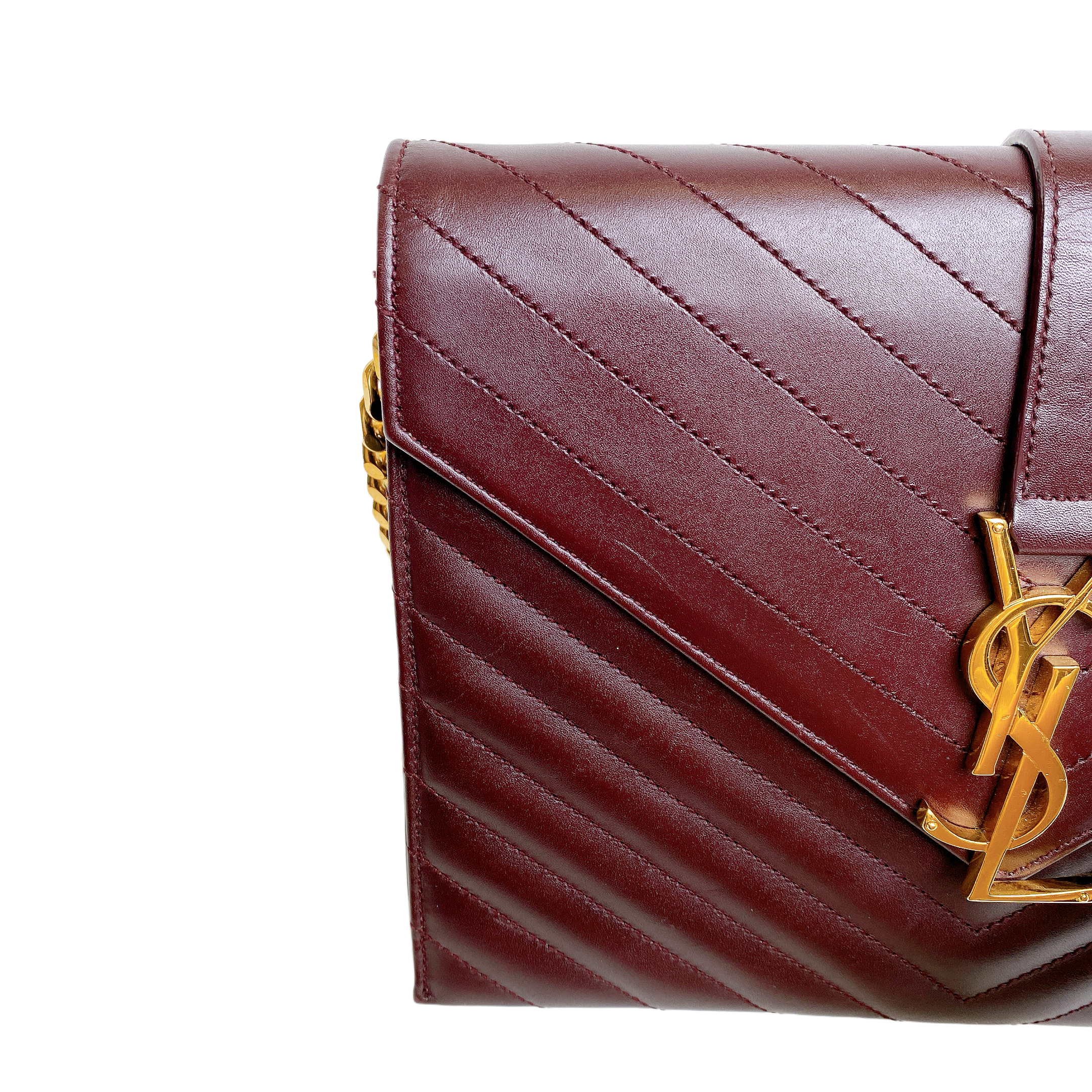 YSL ENVELOPE  BURGUNDY