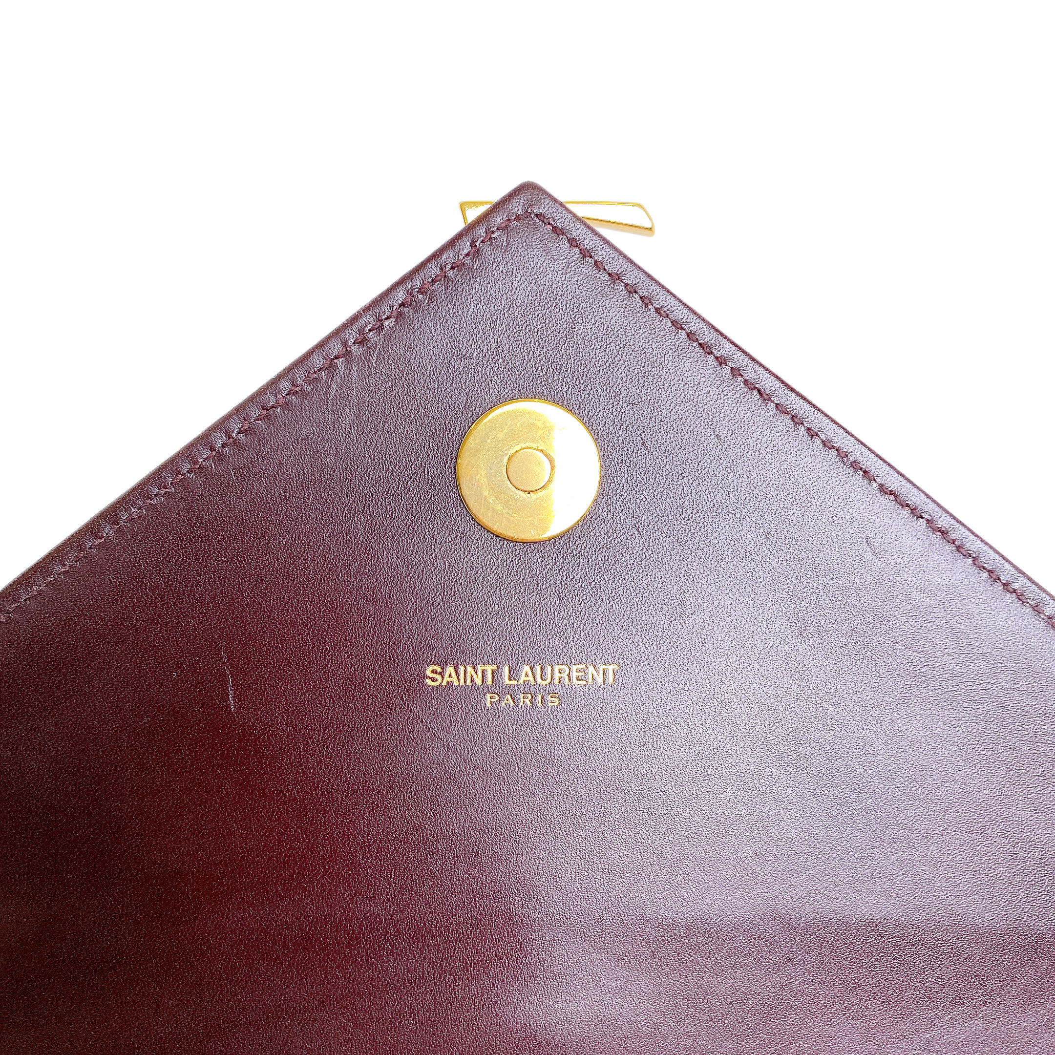 YSL ENVELOPE  BURGUNDY