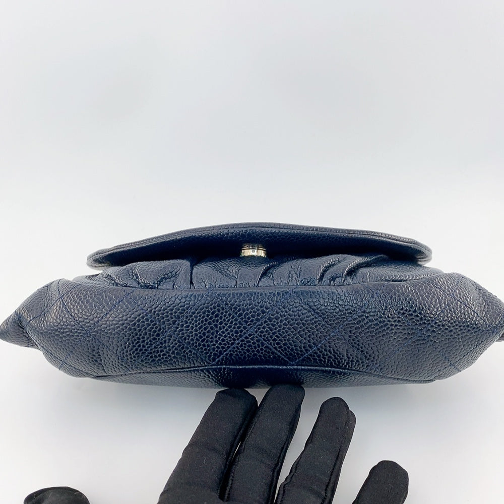 Chanel Half-Moon WOC Clutch Bag in Blue