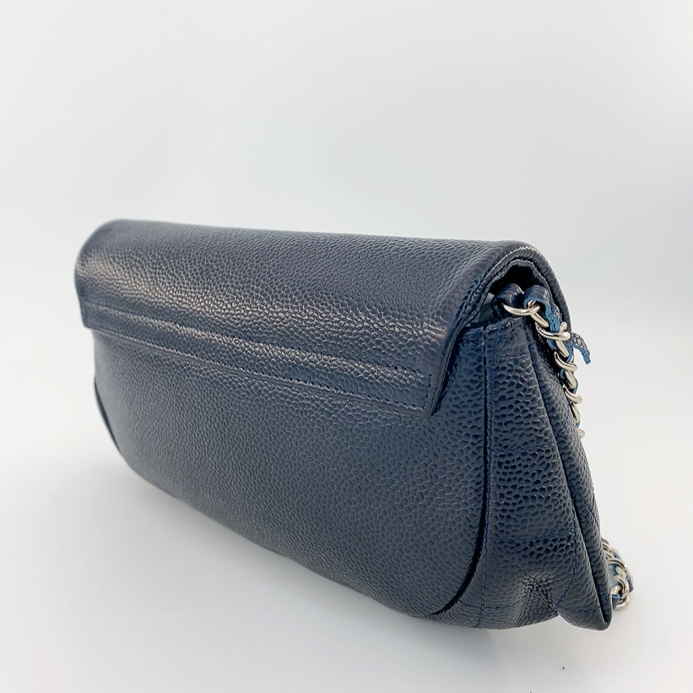 Chanel Half-Moon WOC Clutch Bag in Blue