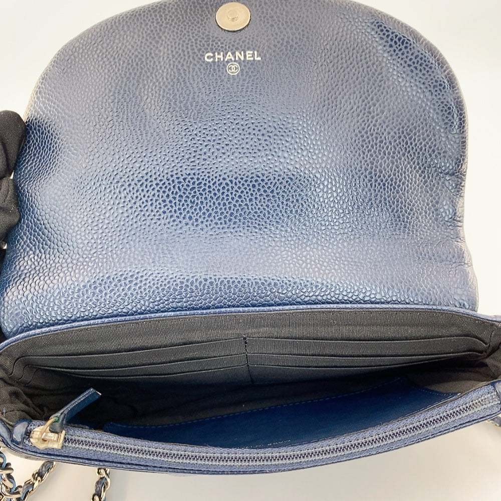 Chanel Half-Moon WOC Clutch Bag in Blue