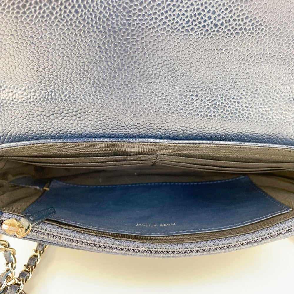 Chanel Half-Moon WOC Clutch Bag in Blue