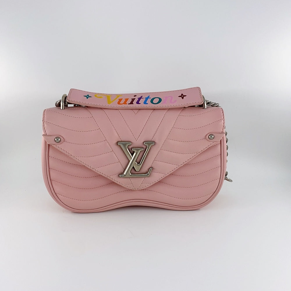 LV New Wave Chain Bag MM in Rose Pink