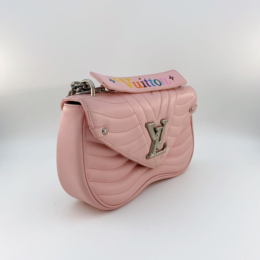 LV New Wave Chain Bag MM in Rose Pink