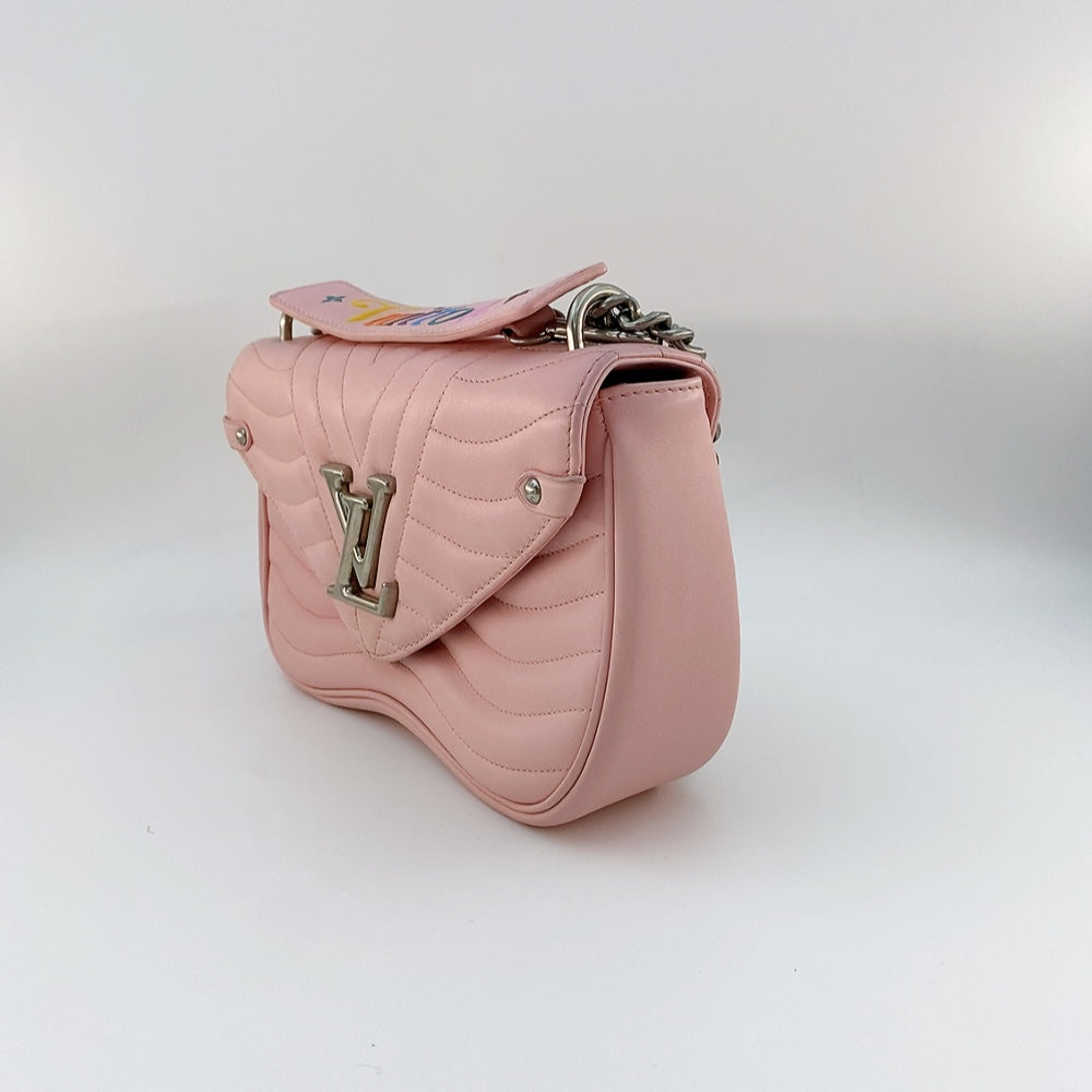 LV New Wave Chain Bag MM in Rose Pink