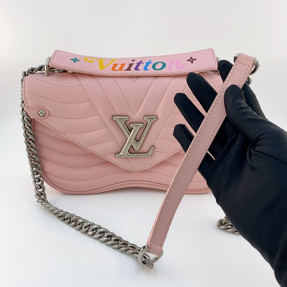 LV New Wave Chain Bag MM in Rose Pink