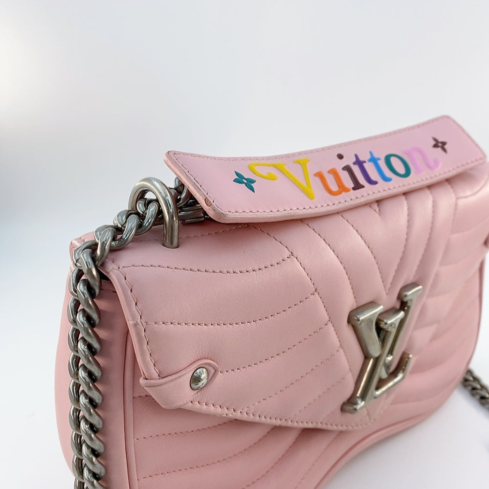 LV New Wave Chain Bag MM in Rose Pink