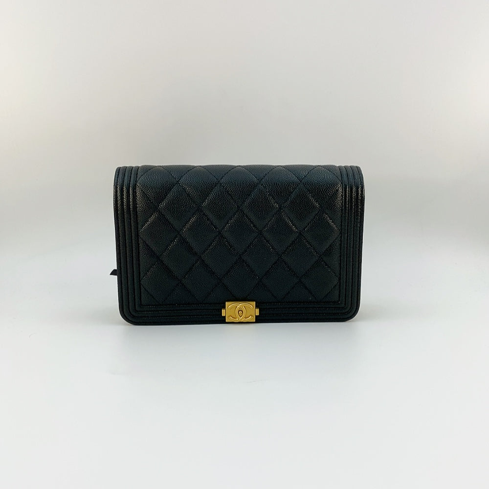 Chanel Boy Woc in Black