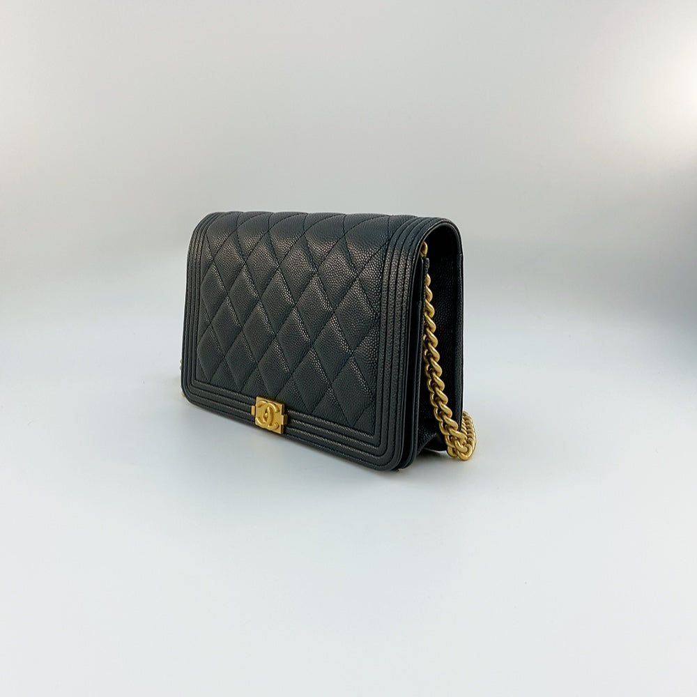 Chanel Boy Woc in Black