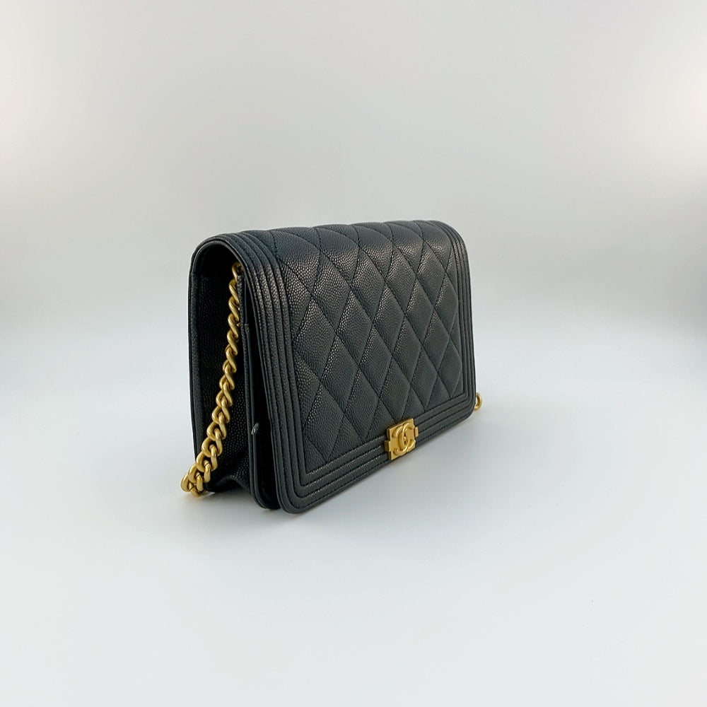 Chanel Boy Woc in Black