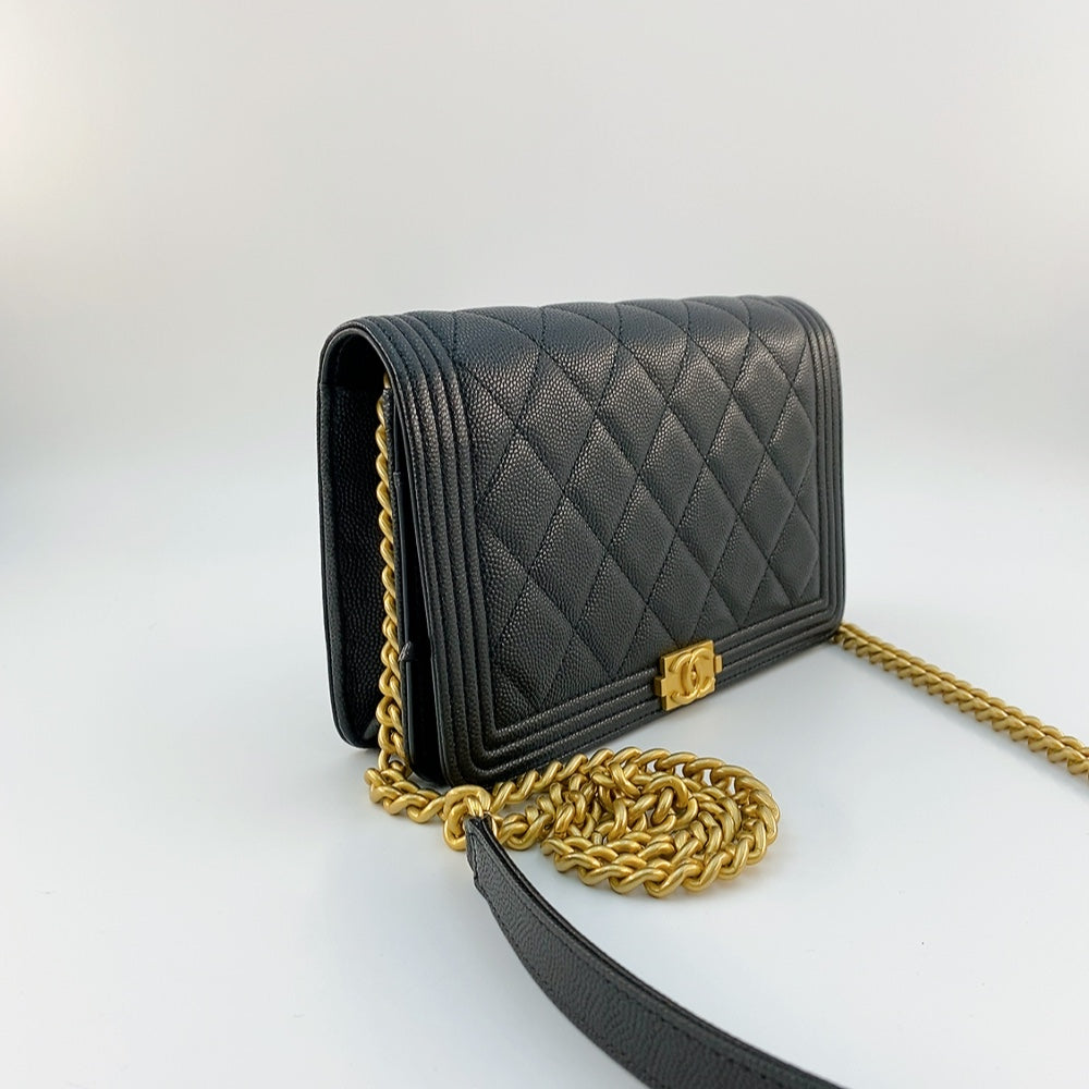 Chanel Boy Woc in Black