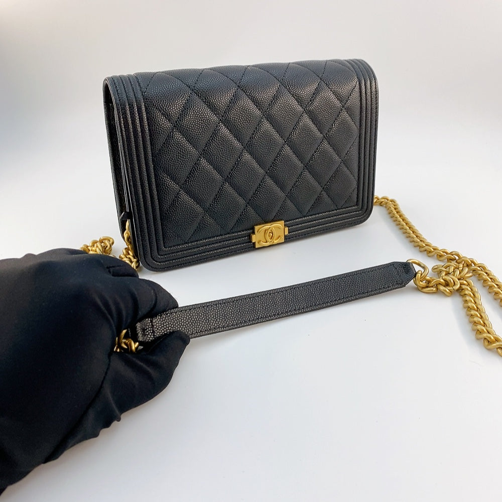 Chanel Boy Woc in Black