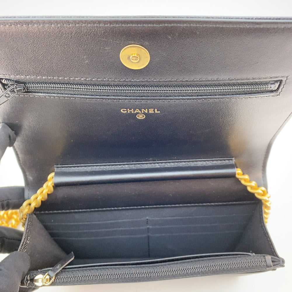 Chanel Boy Woc in Black