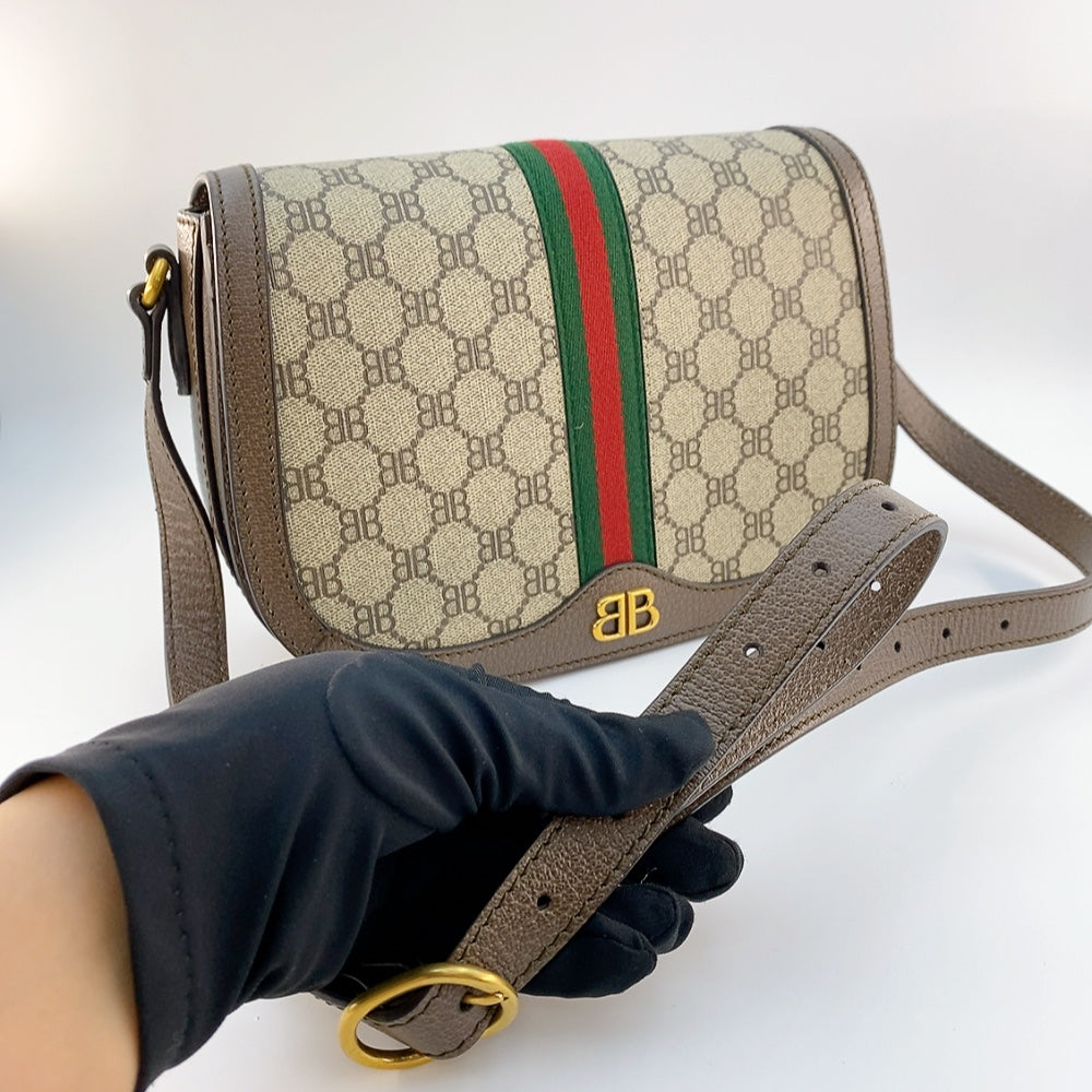 GUCCI BALENCIAGA COLLABORATION THE HACKER SHOULDER BAG