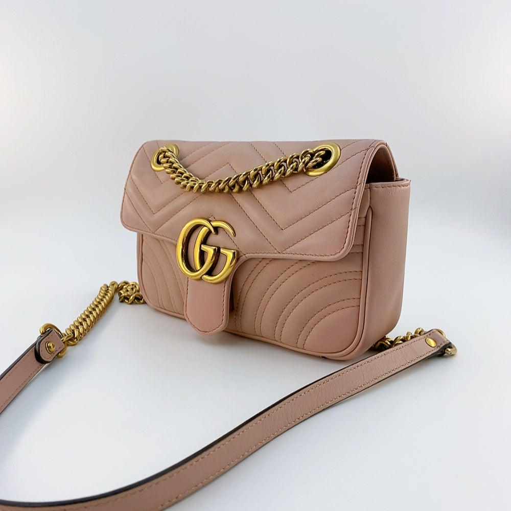 Gucci Marmont Mini in Dusty Pink