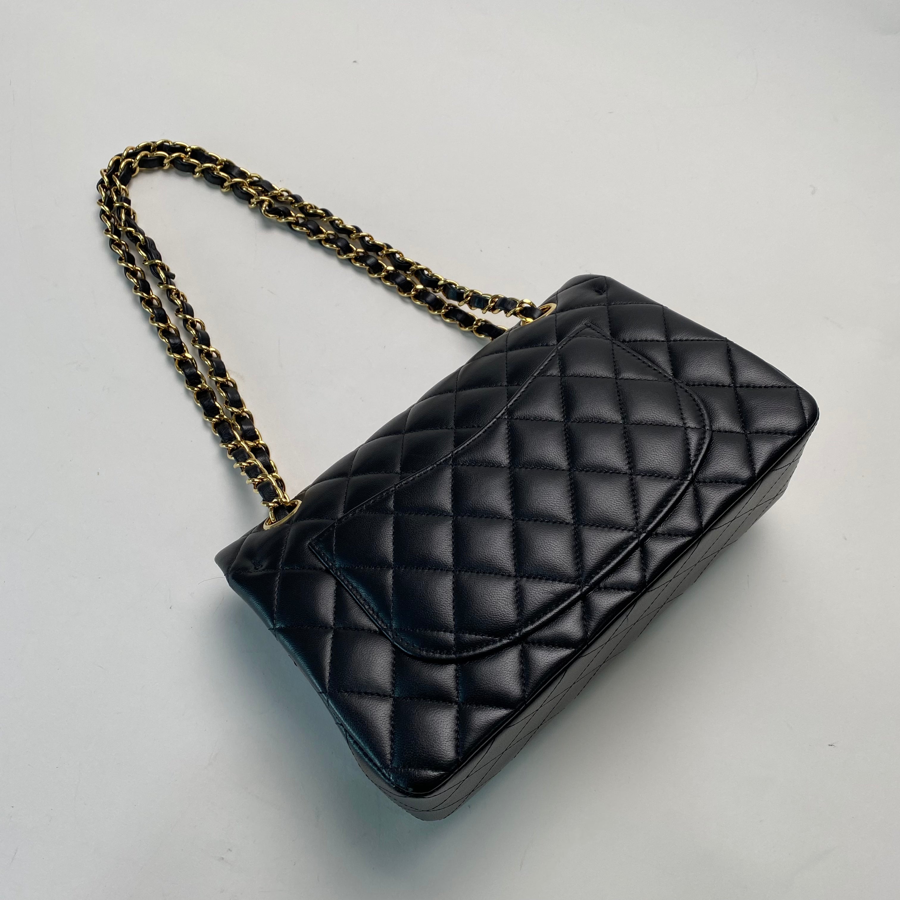 CHANEL SMALL CLASSIC FLAP  LAMBSKIN GOLD HARDWARE