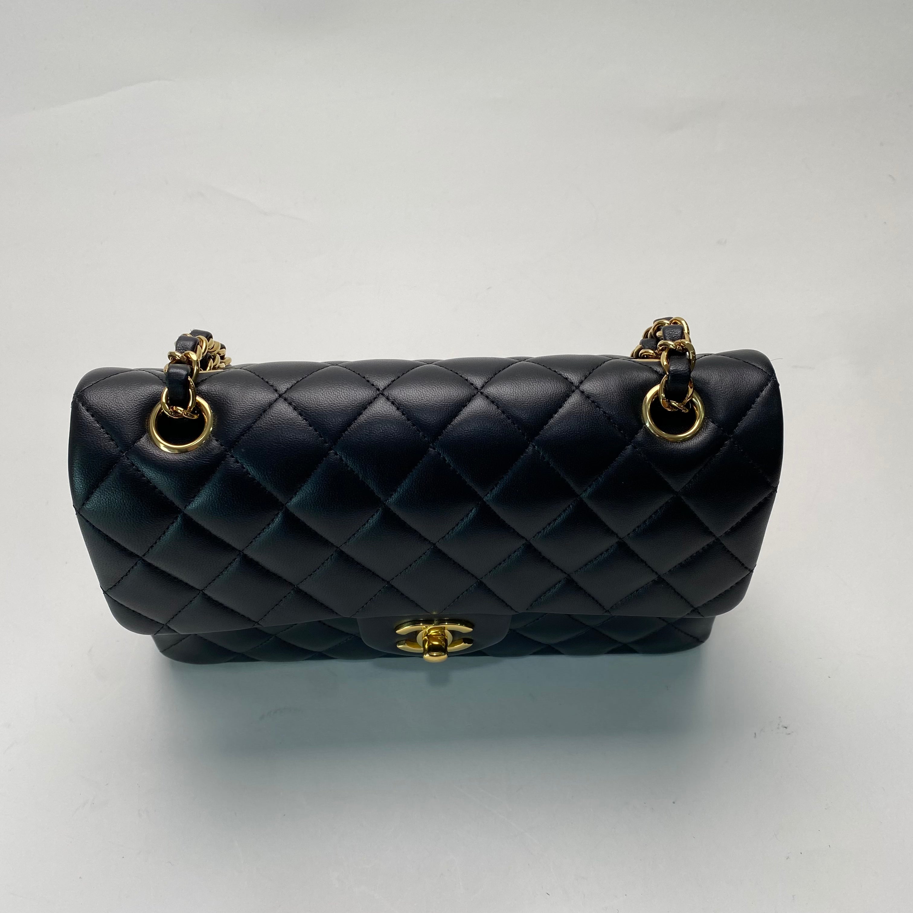 CHANEL SMALL CLASSIC FLAP  LAMBSKIN GOLD HARDWARE