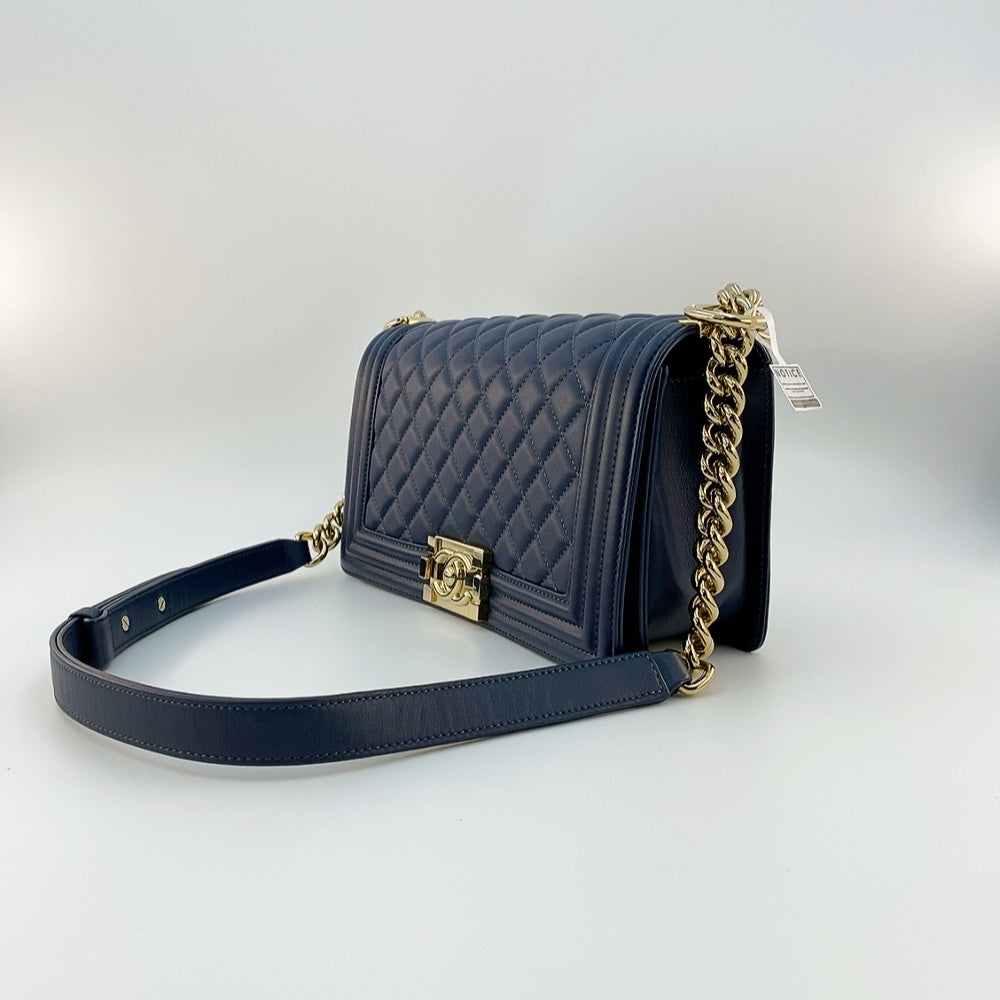 Chanel Le Boy  in Dark Blue