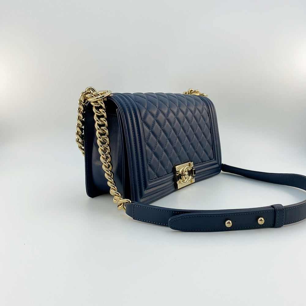 Chanel Le Boy  in Dark Blue