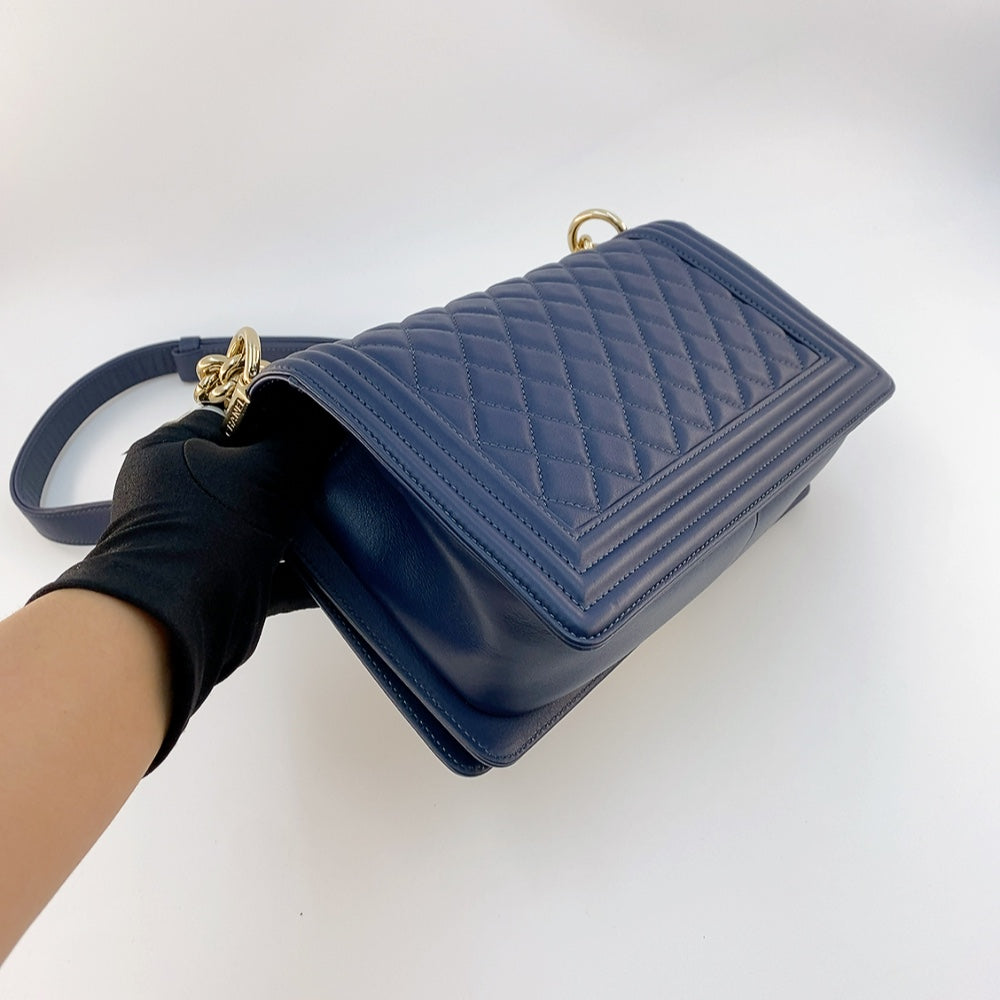 Chanel Le Boy  in Dark Blue