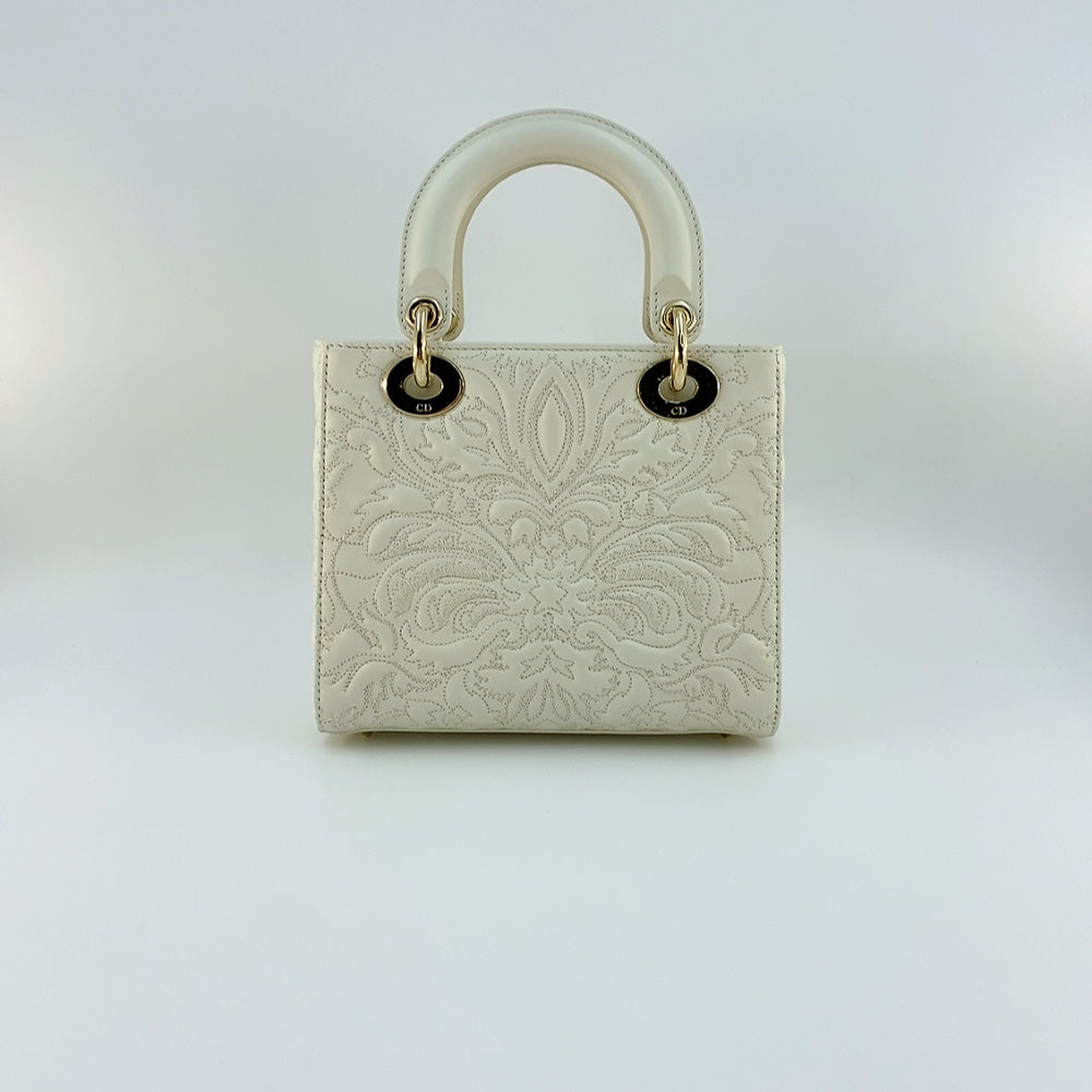 LADY DIOR SMALL IN WHITE