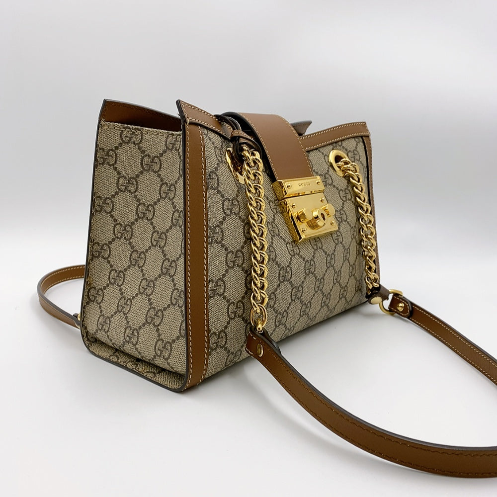 GUCCI PADLOCK TOTE  IN BROWN