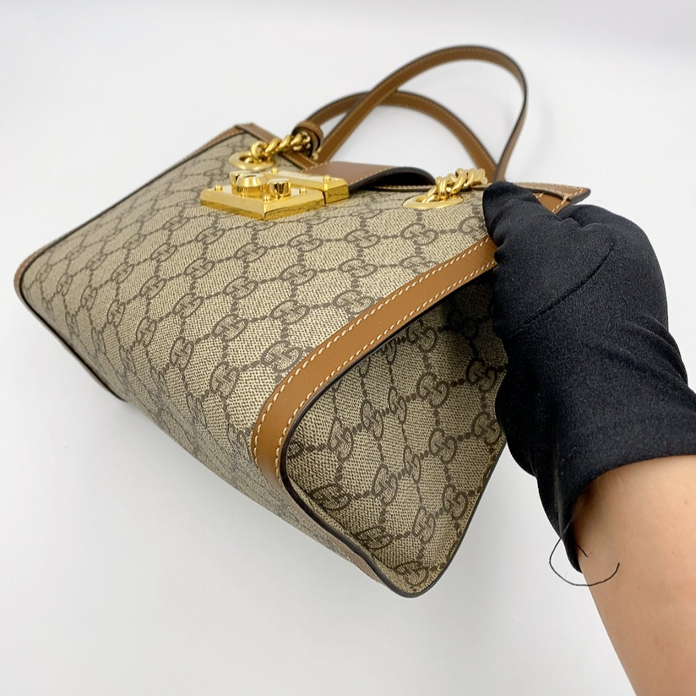 GUCCI PADLOCK TOTE  IN BROWN