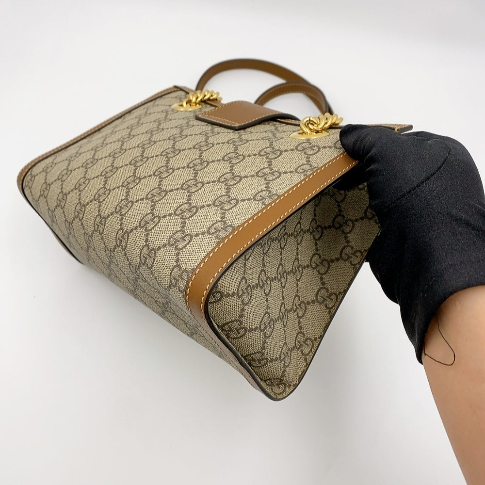 GUCCI PADLOCK TOTE  IN BROWN