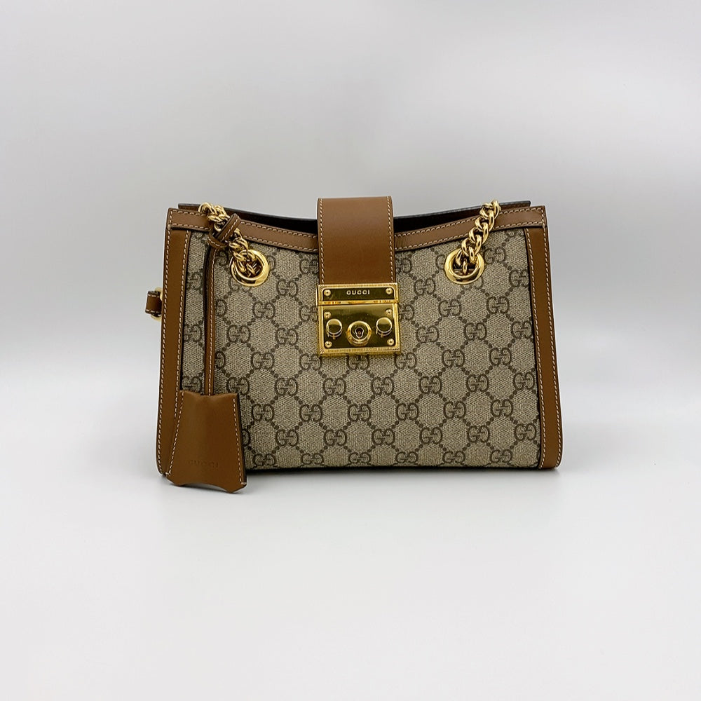 GUCCI PADLOCK TOTE  IN BROWN