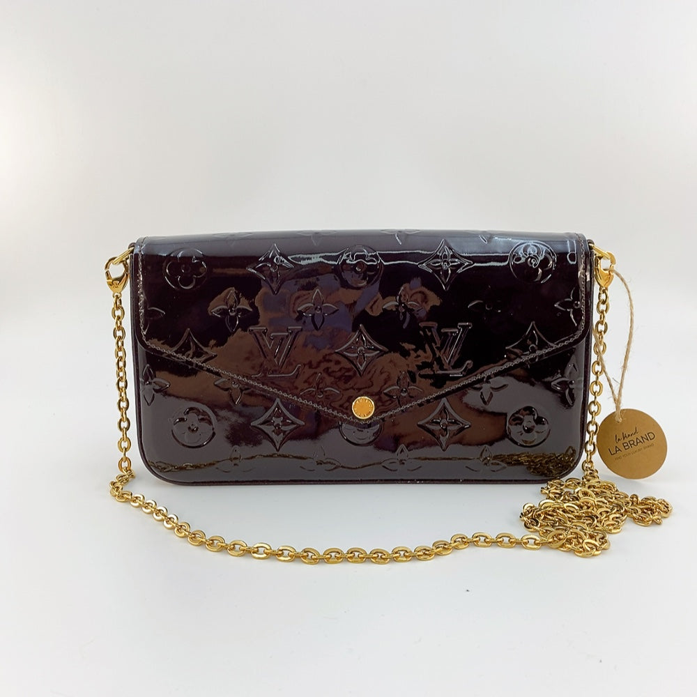 LV Felicie Pochette  Monogram Vernis