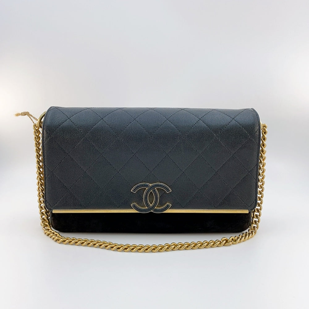 CHANEL LADY COCO FLAP BAG  IN BLACK