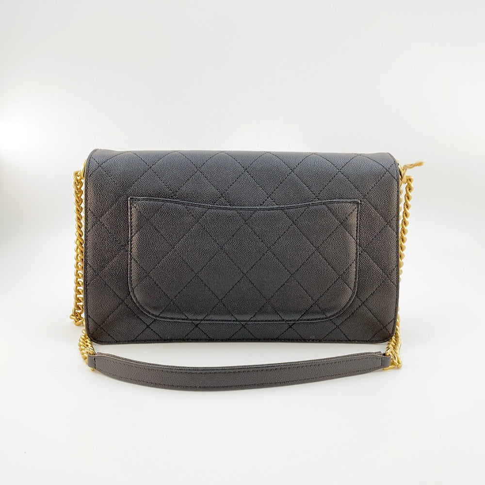 CHANEL LADY COCO FLAP BAG  IN BLACK