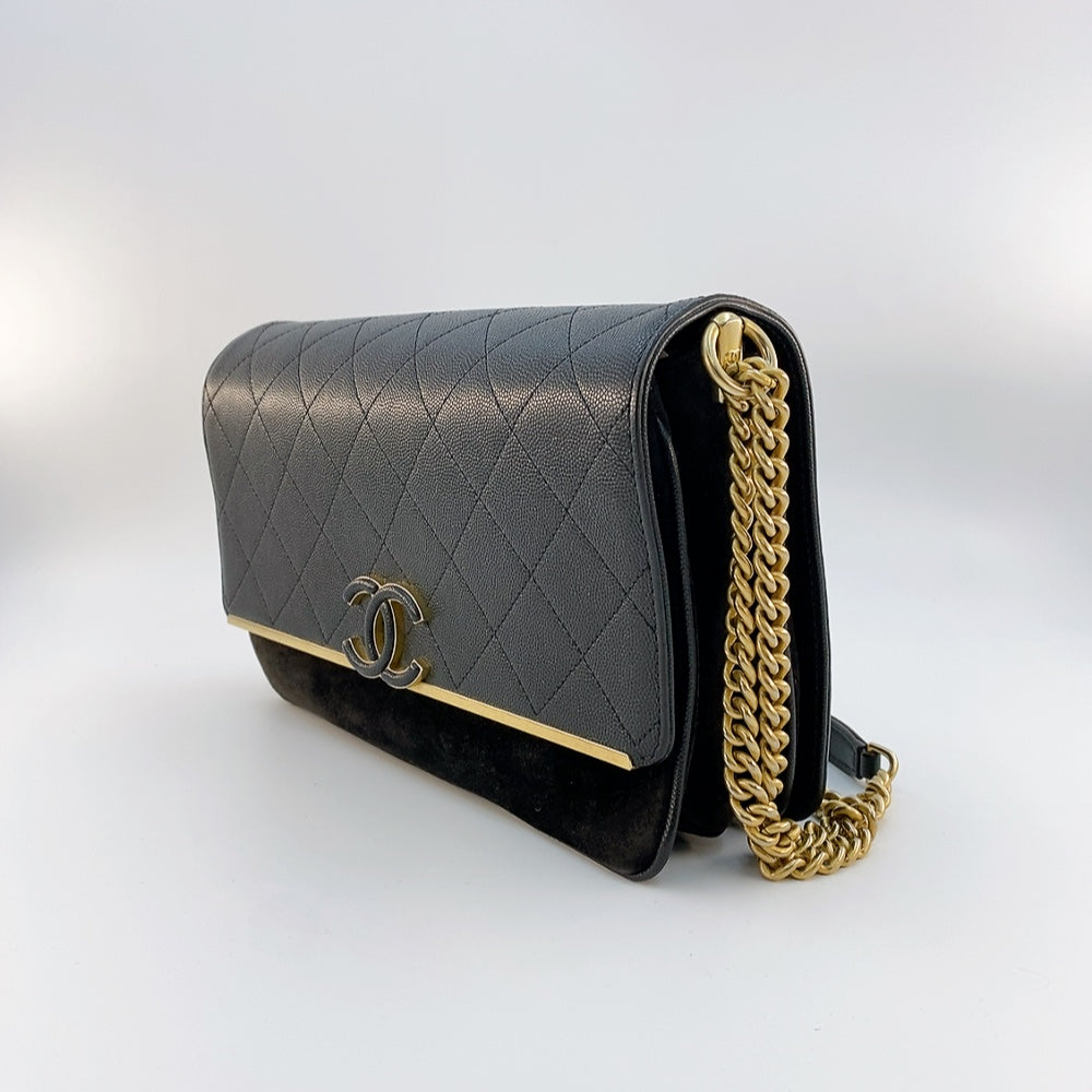 CHANEL LADY COCO FLAP BAG  IN BLACK